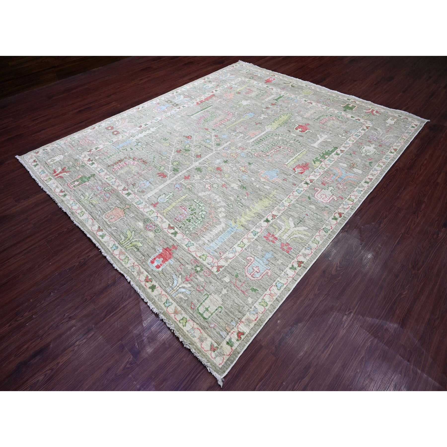 Oushak-And-Peshawar-Hand-Knotted-Rug-113205