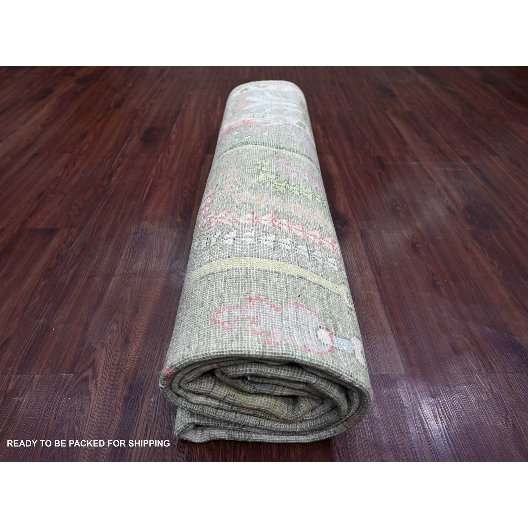 Oushak-And-Peshawar-Hand-Knotted-Rug-113205