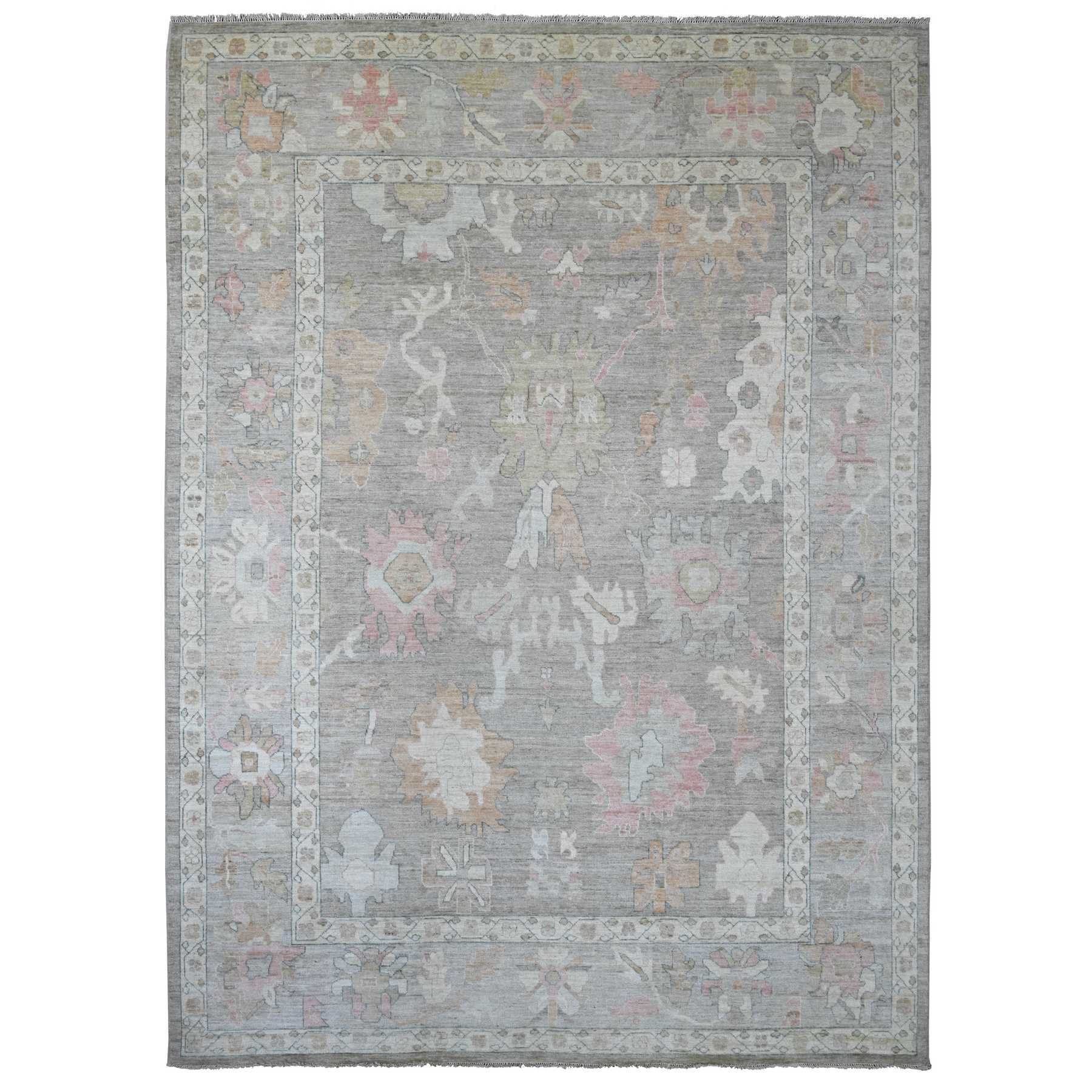 Oushak-And-Peshawar-Hand-Knotted-Rug-113230