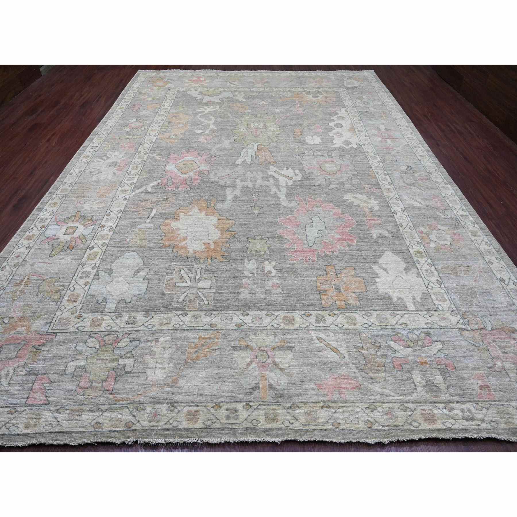 Oushak-And-Peshawar-Hand-Knotted-Rug-113230