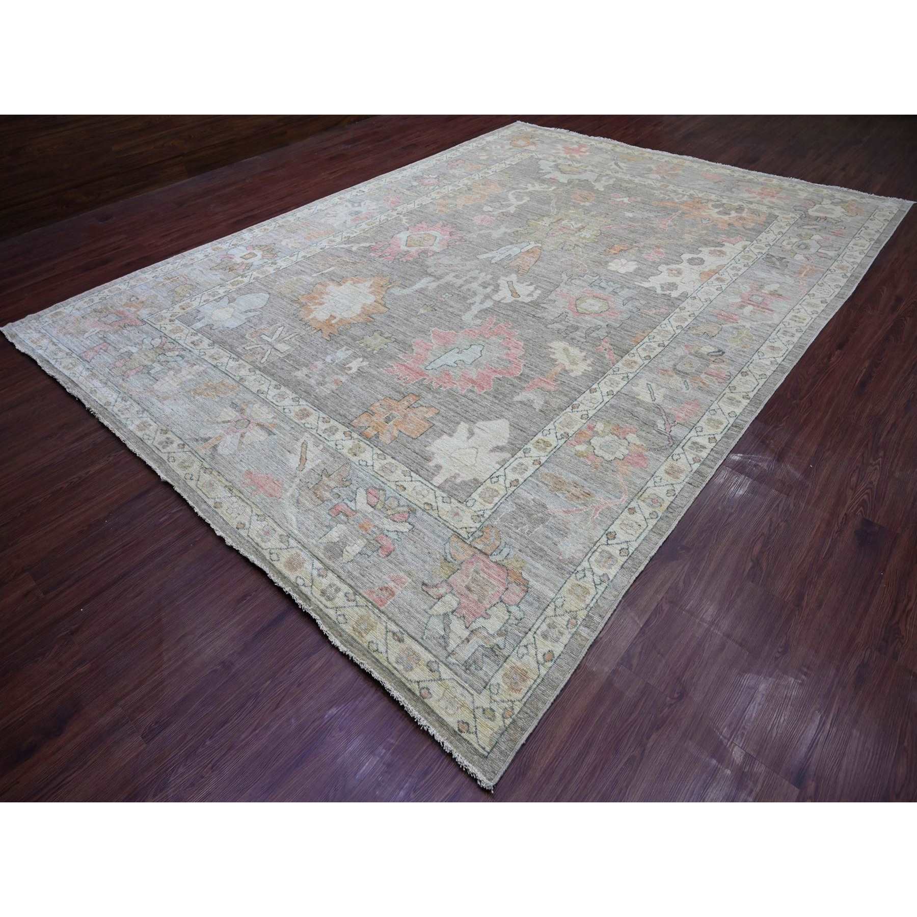 Oushak-And-Peshawar-Hand-Knotted-Rug-113230