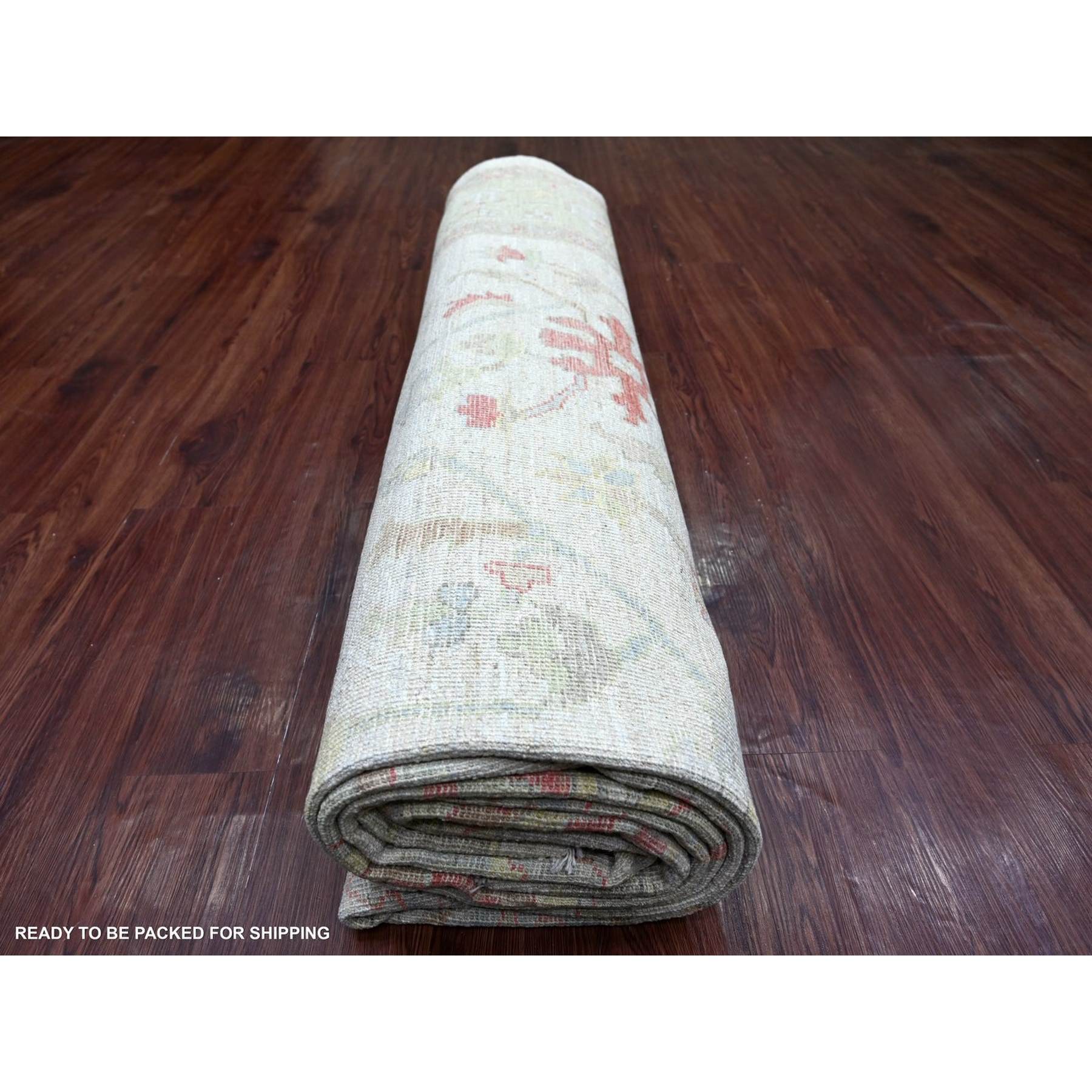 Oushak-And-Peshawar-Hand-Knotted-Rug-113235