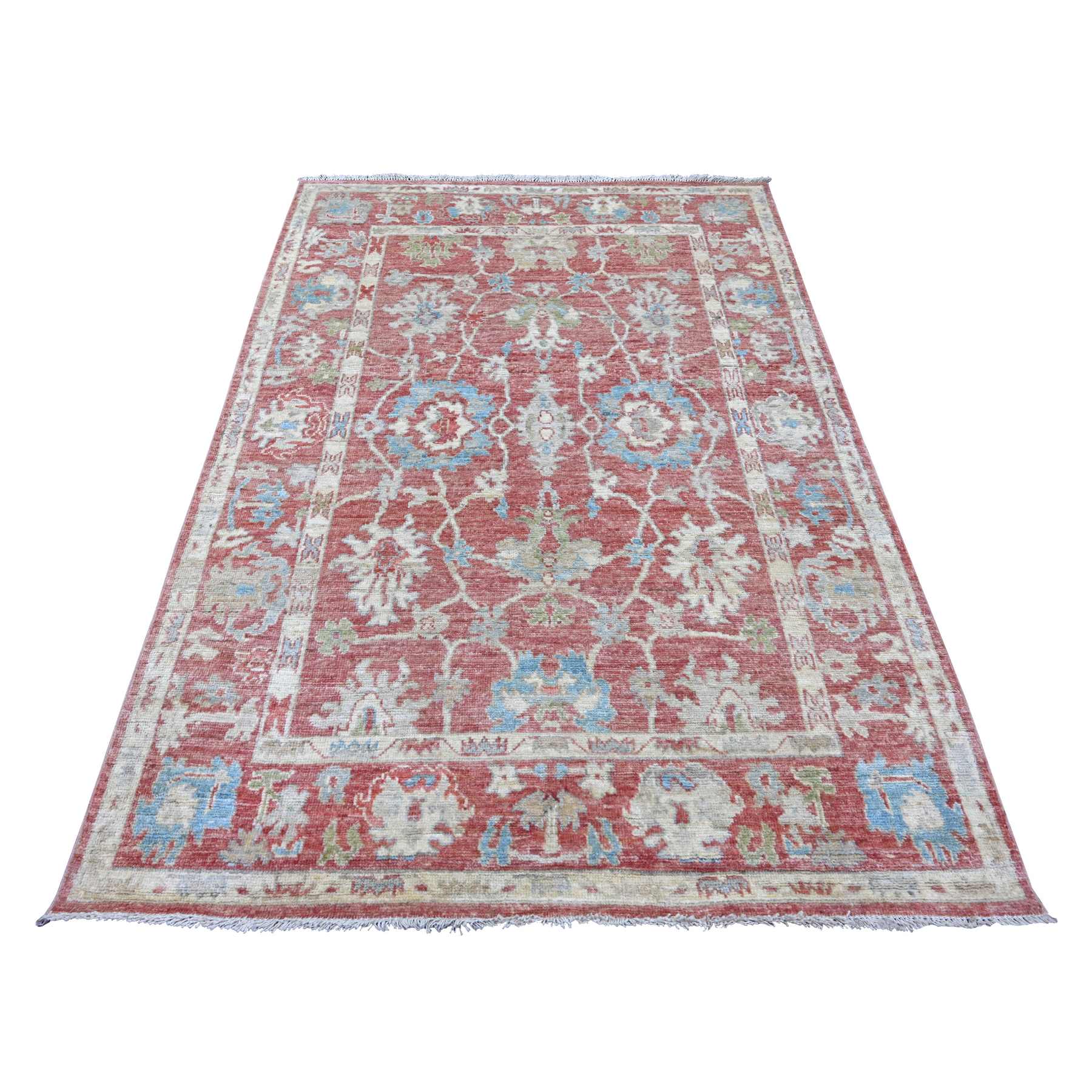 Oushak-And-Peshawar-Hand-Knotted-Rug-113245