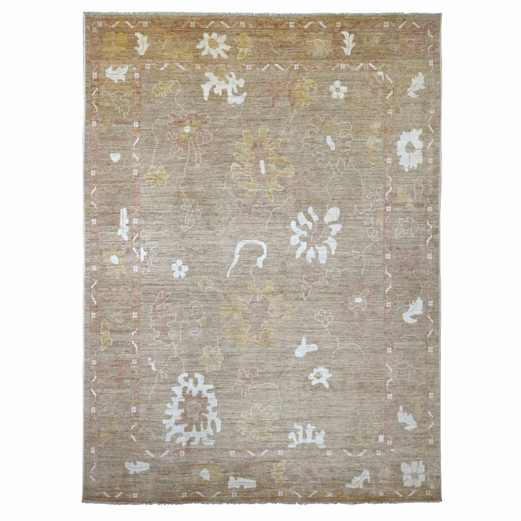 Oushak-And-Peshawar-Hand-Knotted-Rug-113280