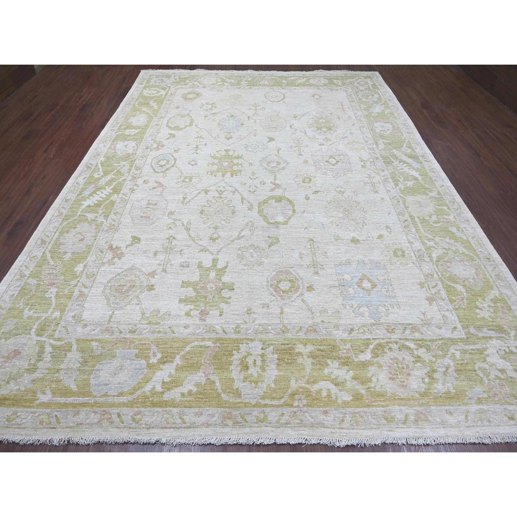 Oushak-And-Peshawar-Hand-Knotted-Rug-113330