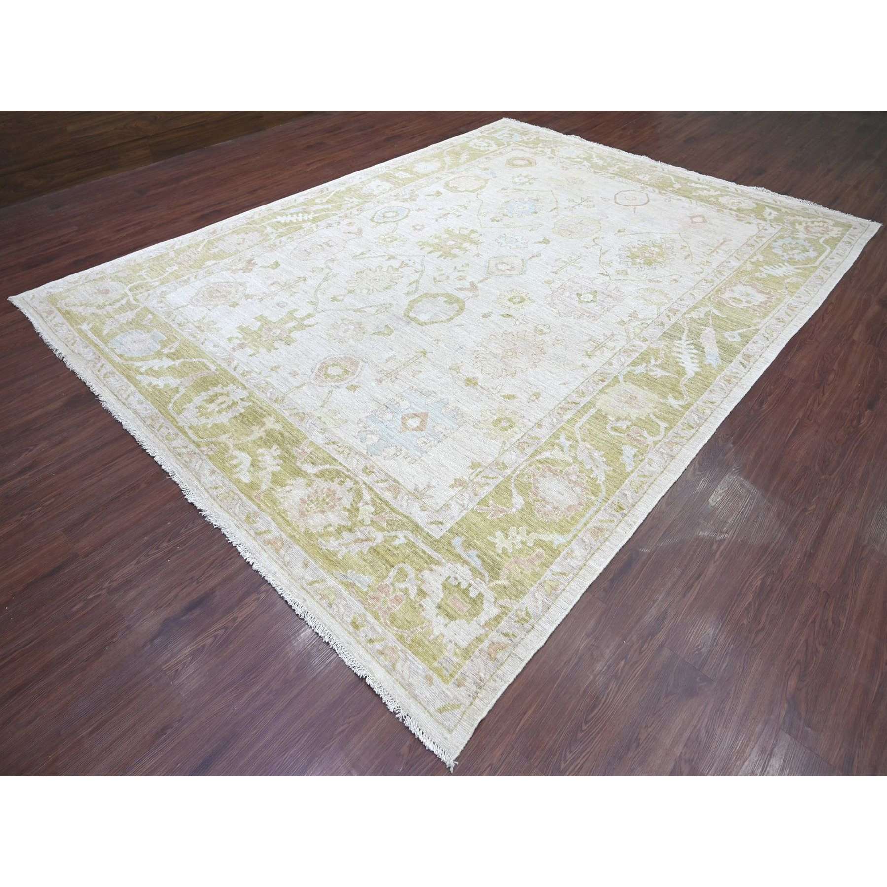 Oushak-And-Peshawar-Hand-Knotted-Rug-113330