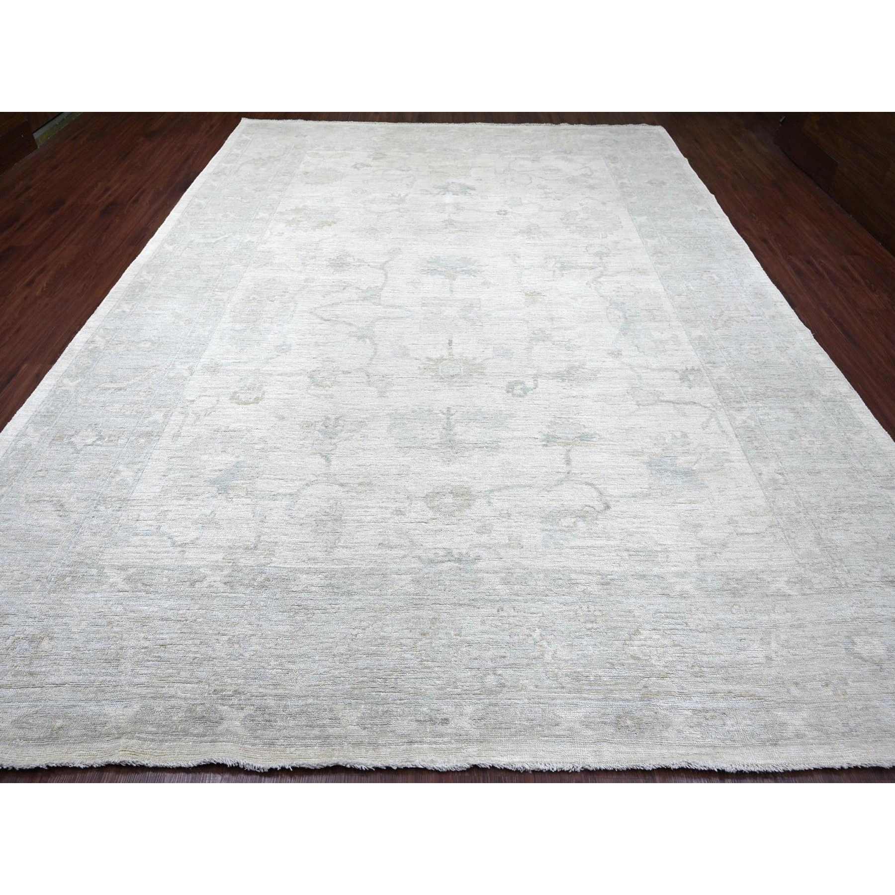 Oushak-And-Peshawar-Hand-Knotted-Rug-113340
