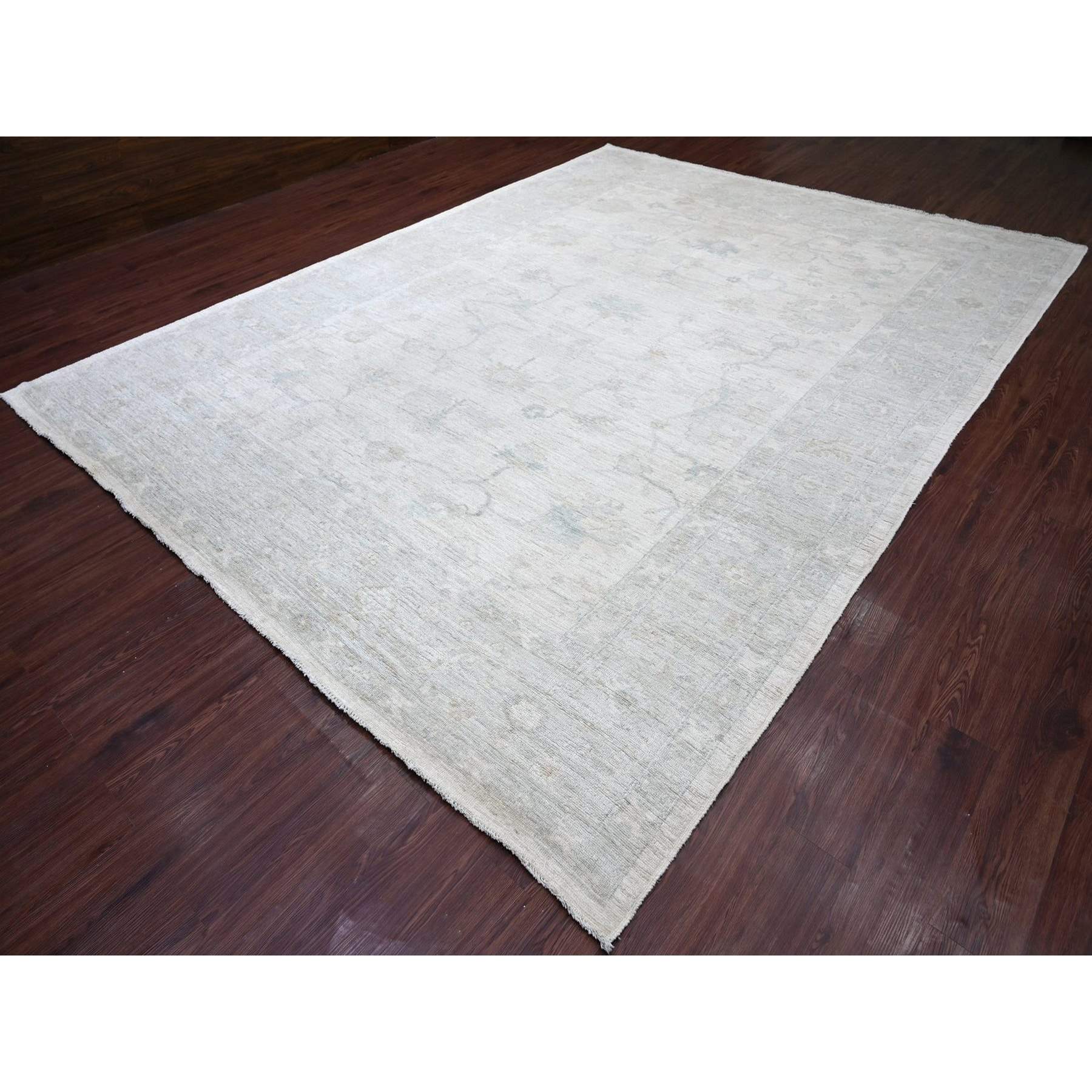 Oushak-And-Peshawar-Hand-Knotted-Rug-113340