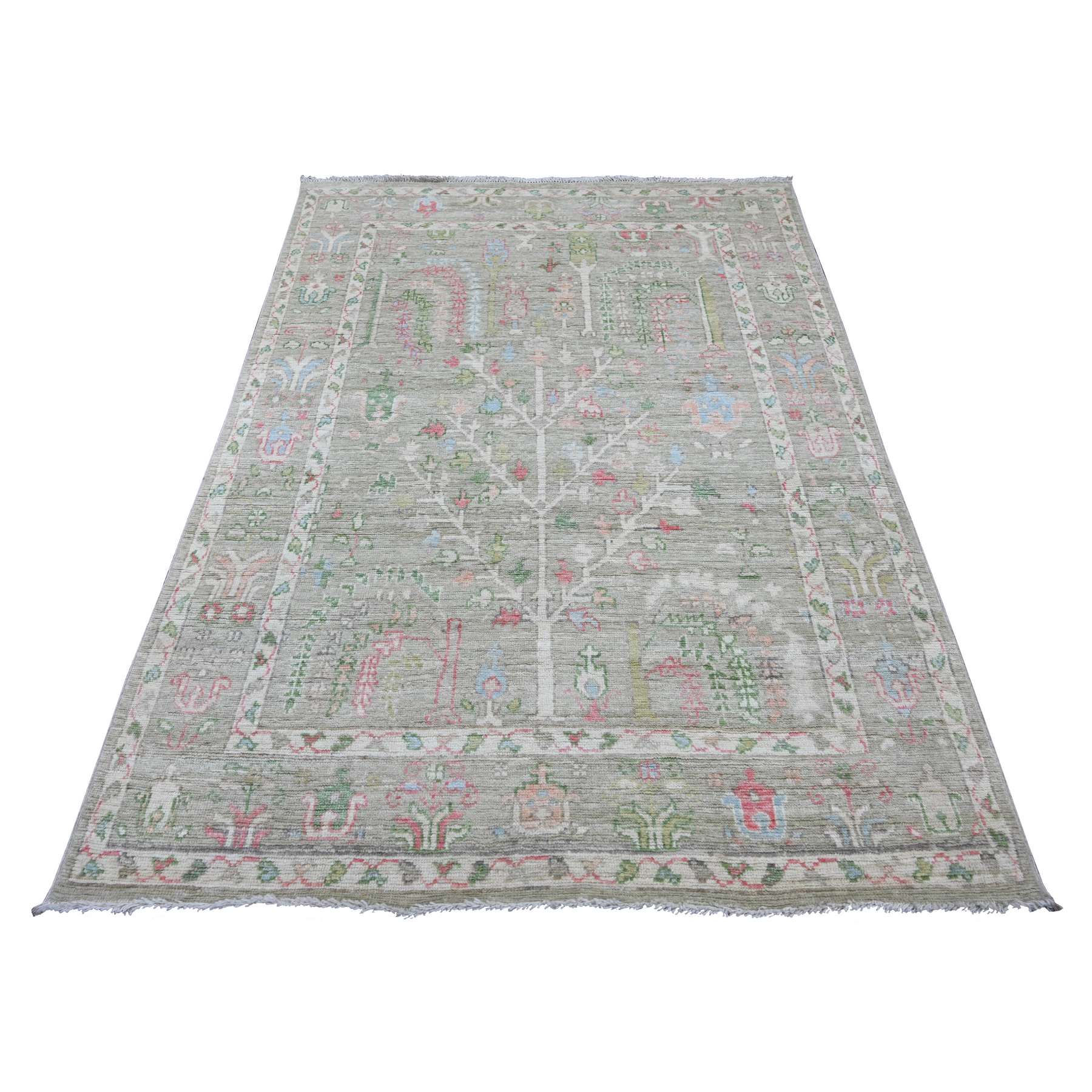 Oushak-And-Peshawar-Hand-Knotted-Rug-113350