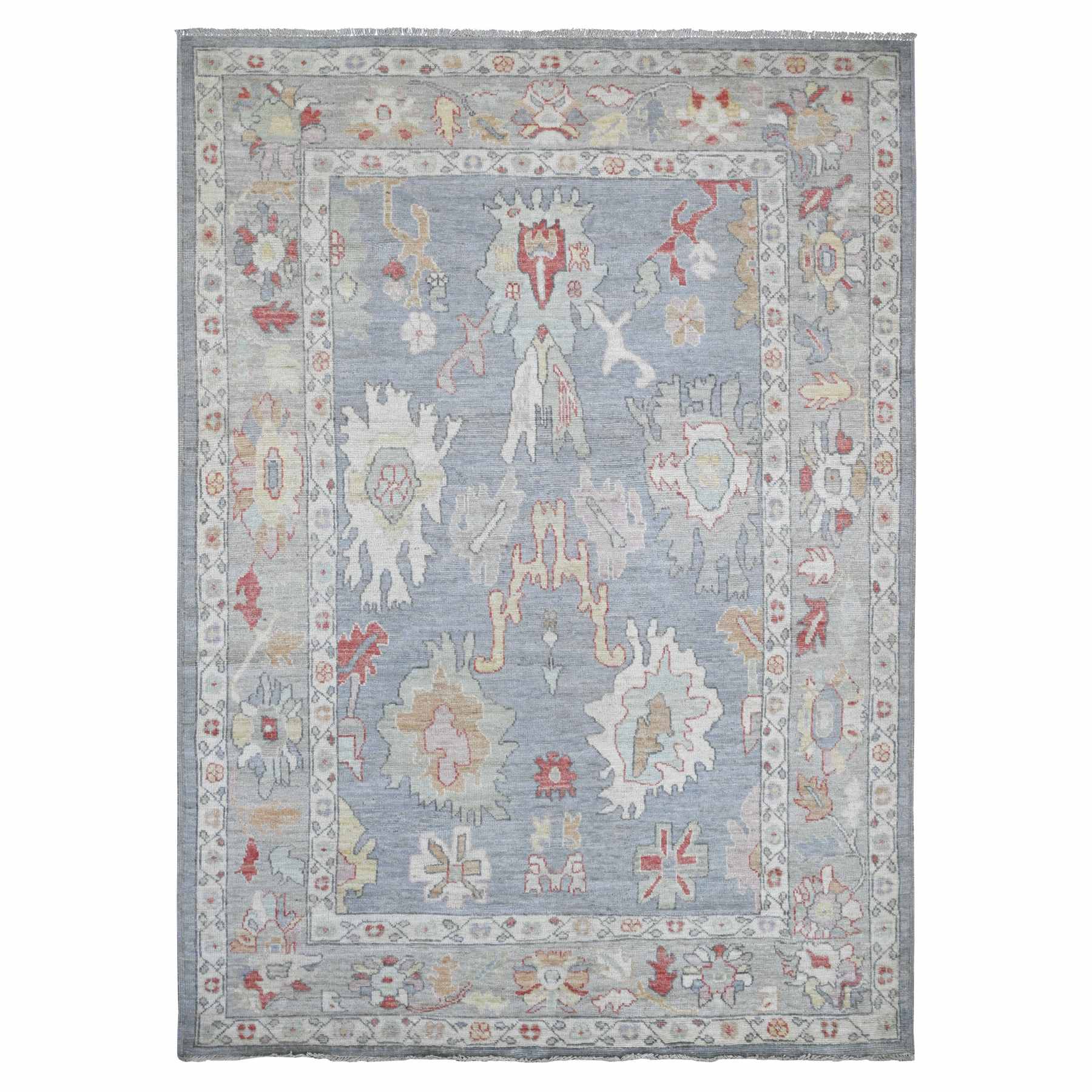 Oushak-And-Peshawar-Hand-Knotted-Rug-113365
