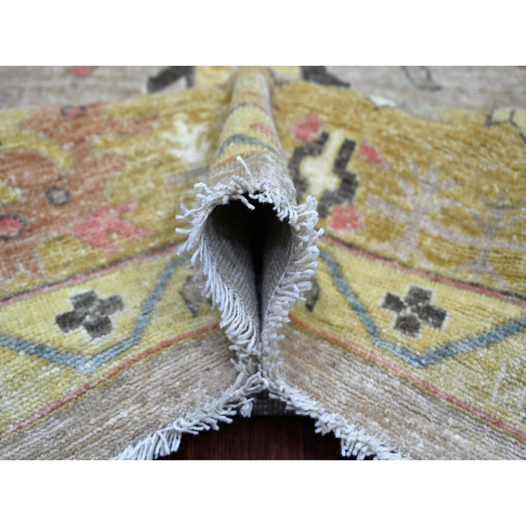 Oushak-And-Peshawar-Hand-Knotted-Rug-113375
