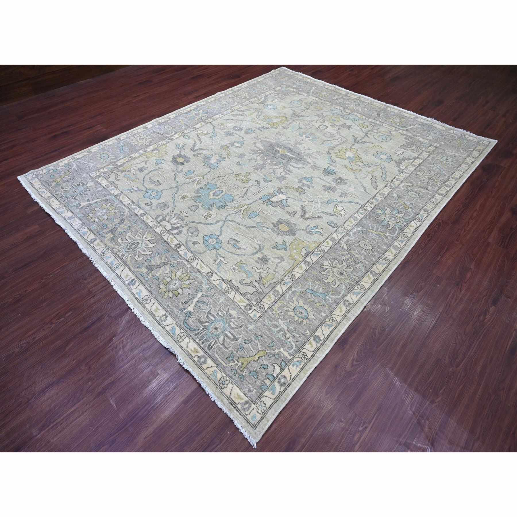 Oushak-And-Peshawar-Hand-Knotted-Rug-113385