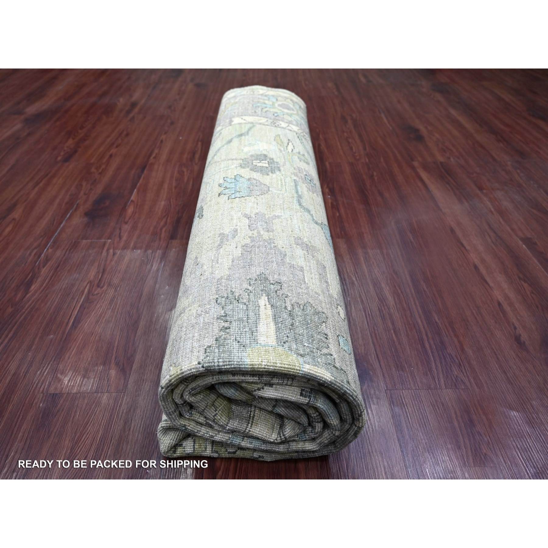 Oushak-And-Peshawar-Hand-Knotted-Rug-113385