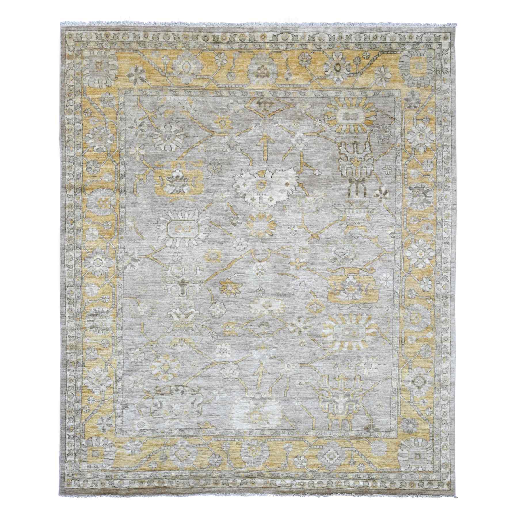 Oushak-And-Peshawar-Hand-Knotted-Rug-113390