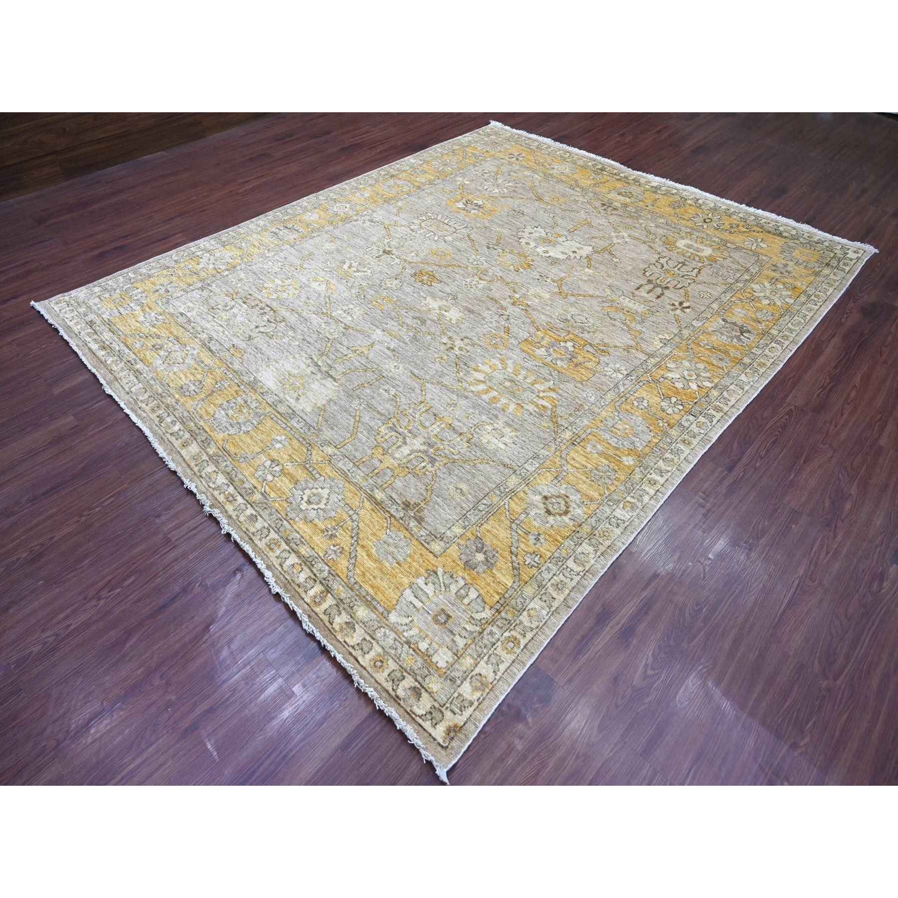 Oushak-And-Peshawar-Hand-Knotted-Rug-113390