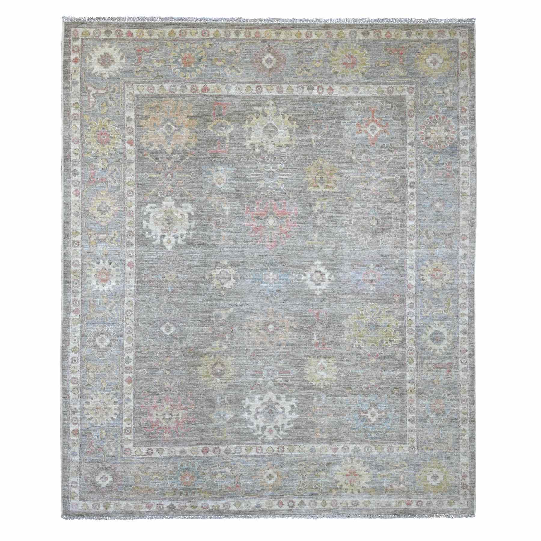 Oushak-And-Peshawar-Hand-Knotted-Rug-113395
