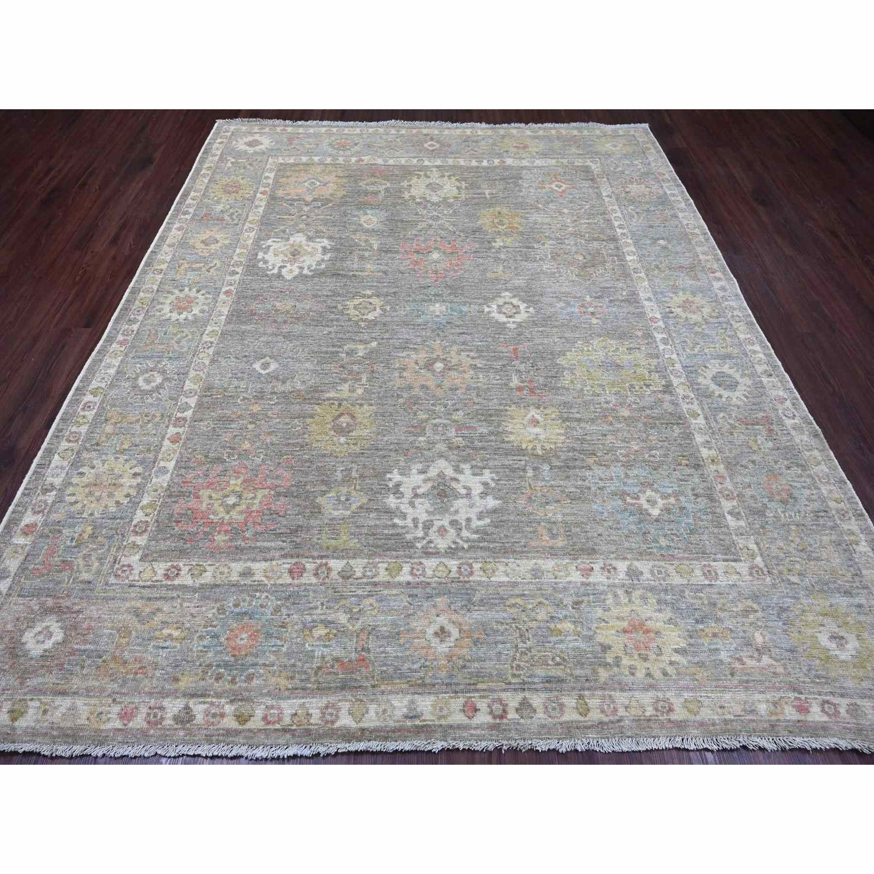 Oushak-And-Peshawar-Hand-Knotted-Rug-113395