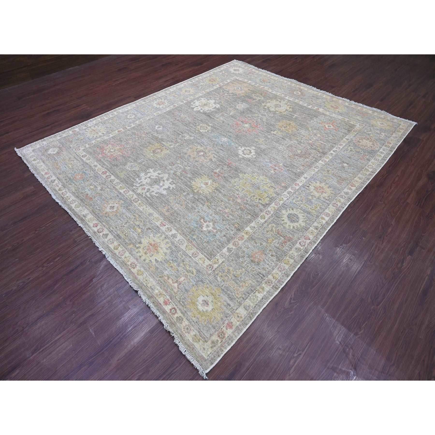 Oushak-And-Peshawar-Hand-Knotted-Rug-113395
