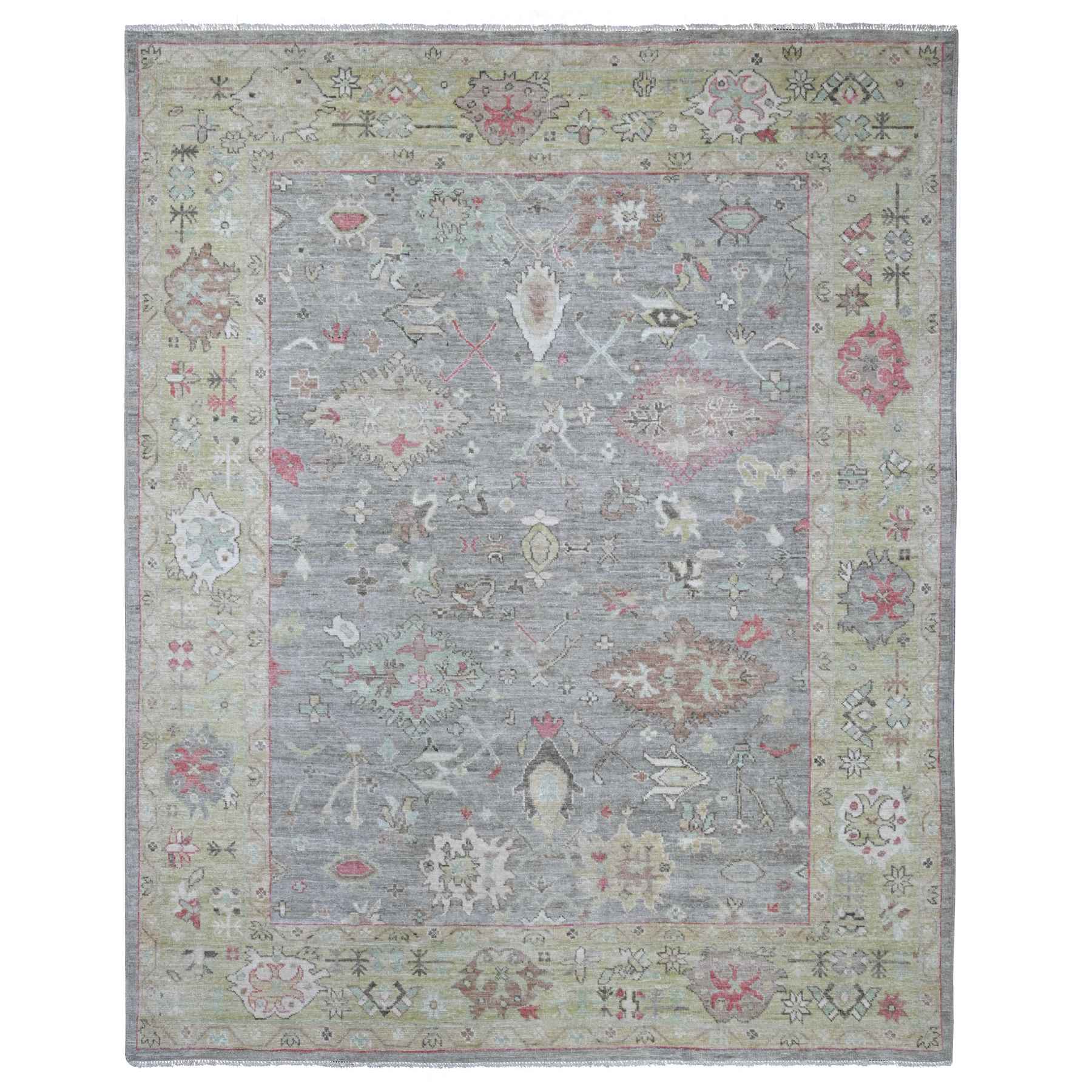 Oushak-And-Peshawar-Hand-Knotted-Rug-113400