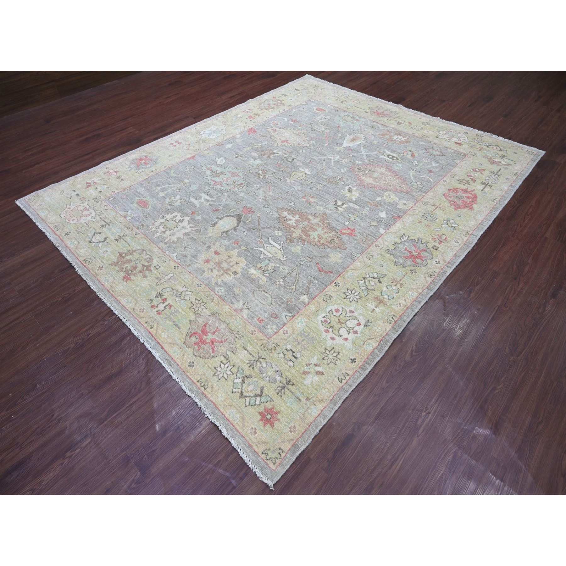Oushak-And-Peshawar-Hand-Knotted-Rug-113400