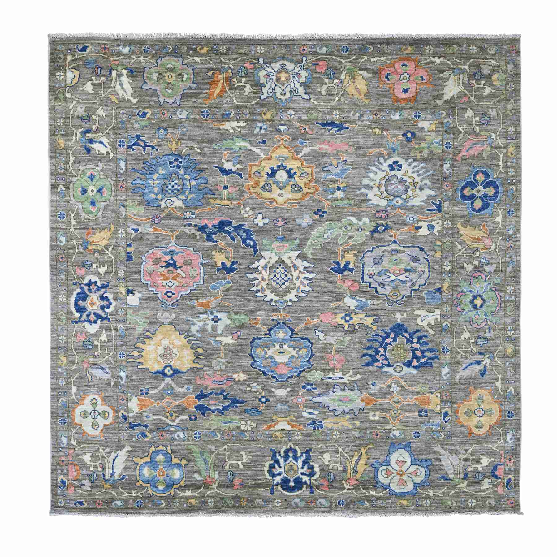 Oushak-And-Peshawar-Hand-Knotted-Rug-113410