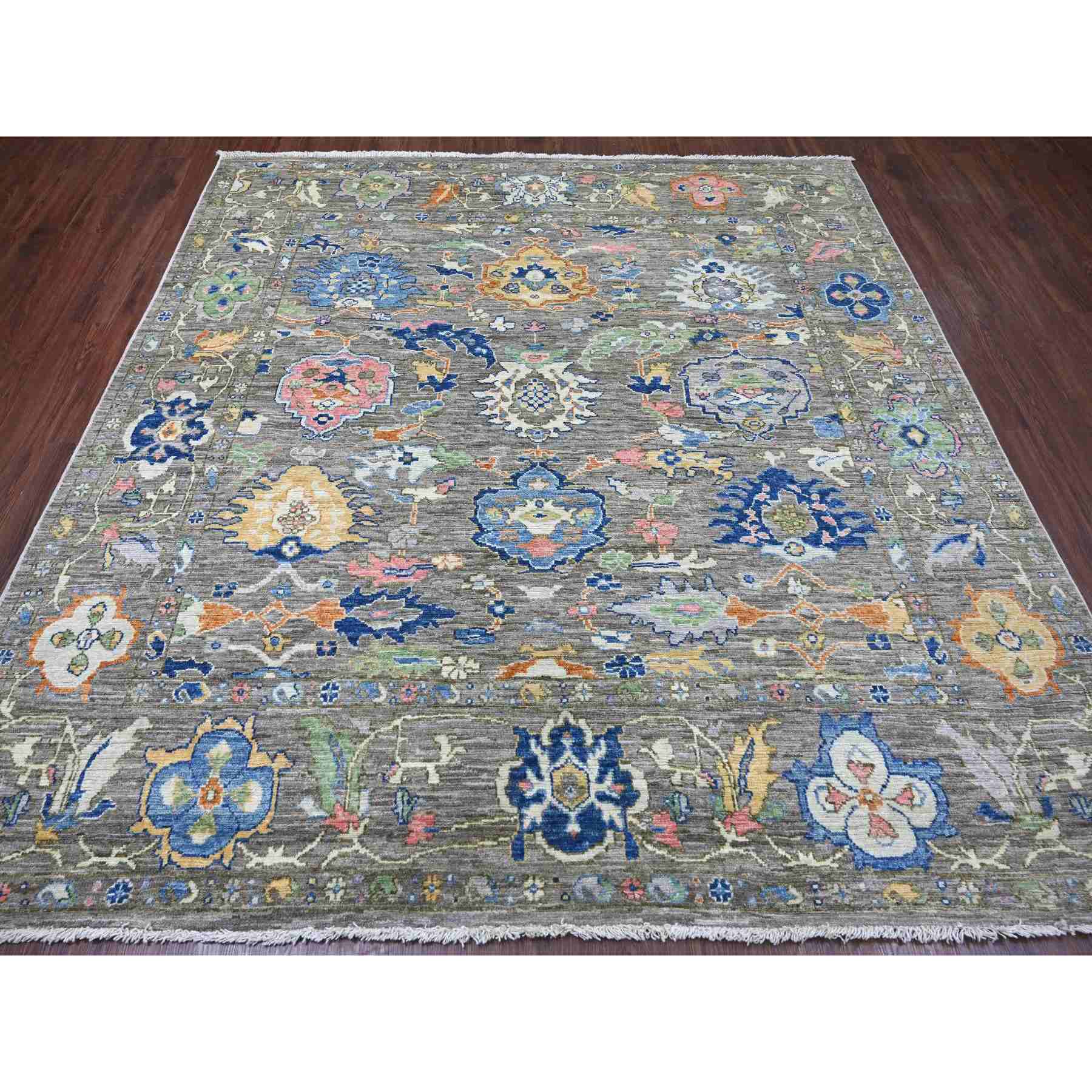 Oushak-And-Peshawar-Hand-Knotted-Rug-113410