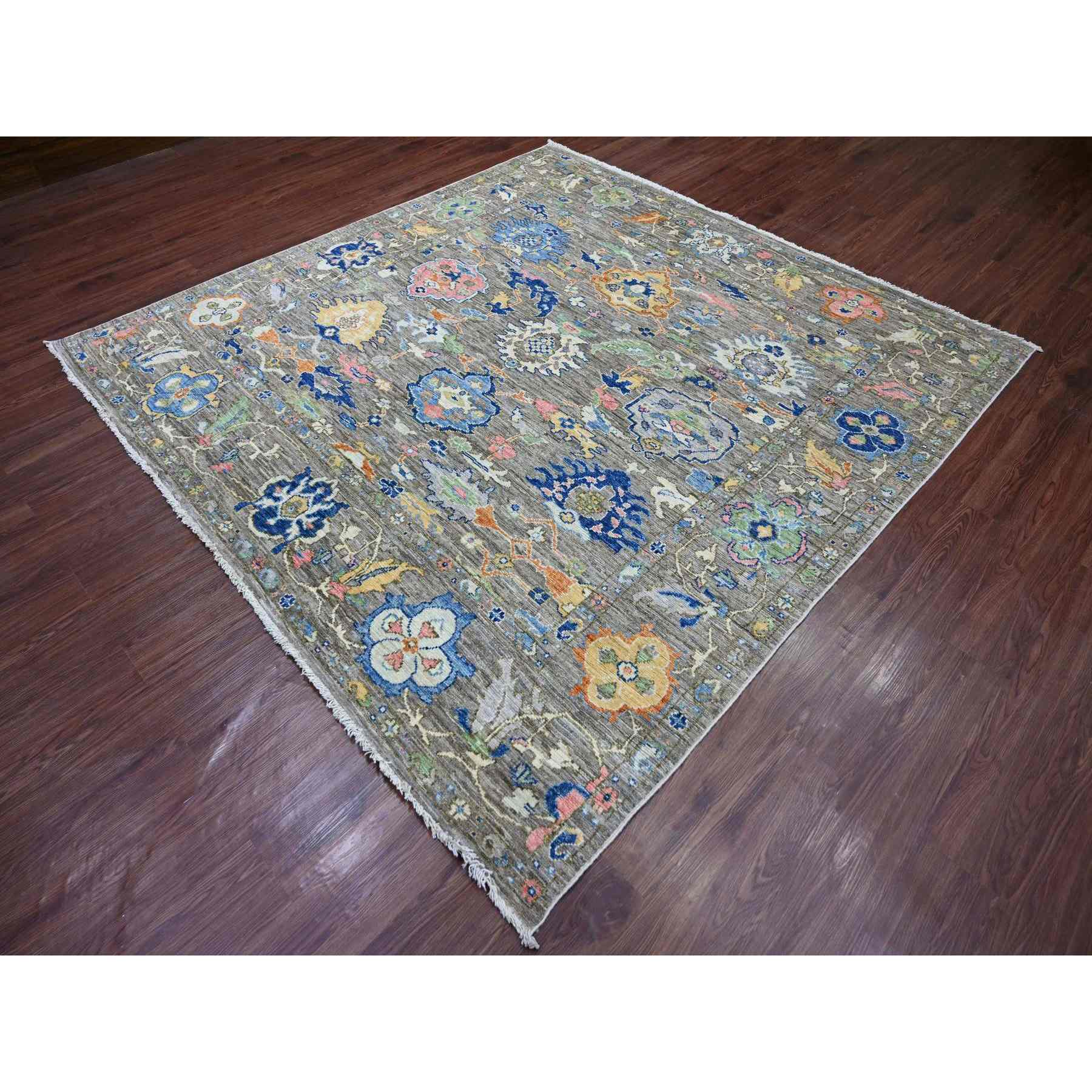 Oushak-And-Peshawar-Hand-Knotted-Rug-113410