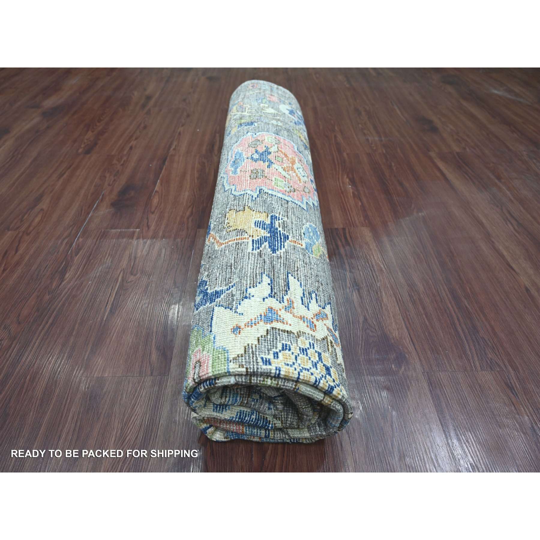 Oushak-And-Peshawar-Hand-Knotted-Rug-113410