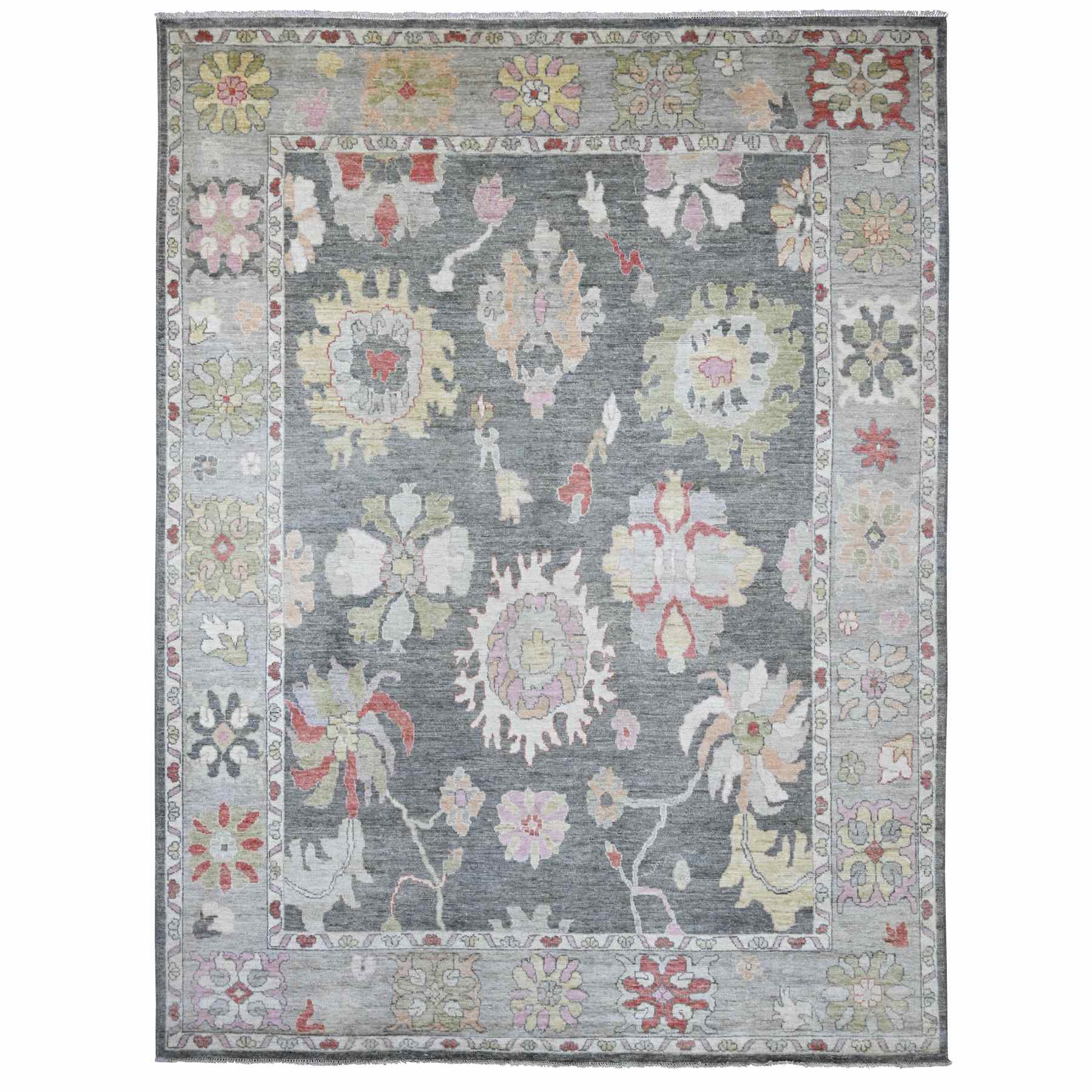 Oushak-And-Peshawar-Hand-Knotted-Rug-113420