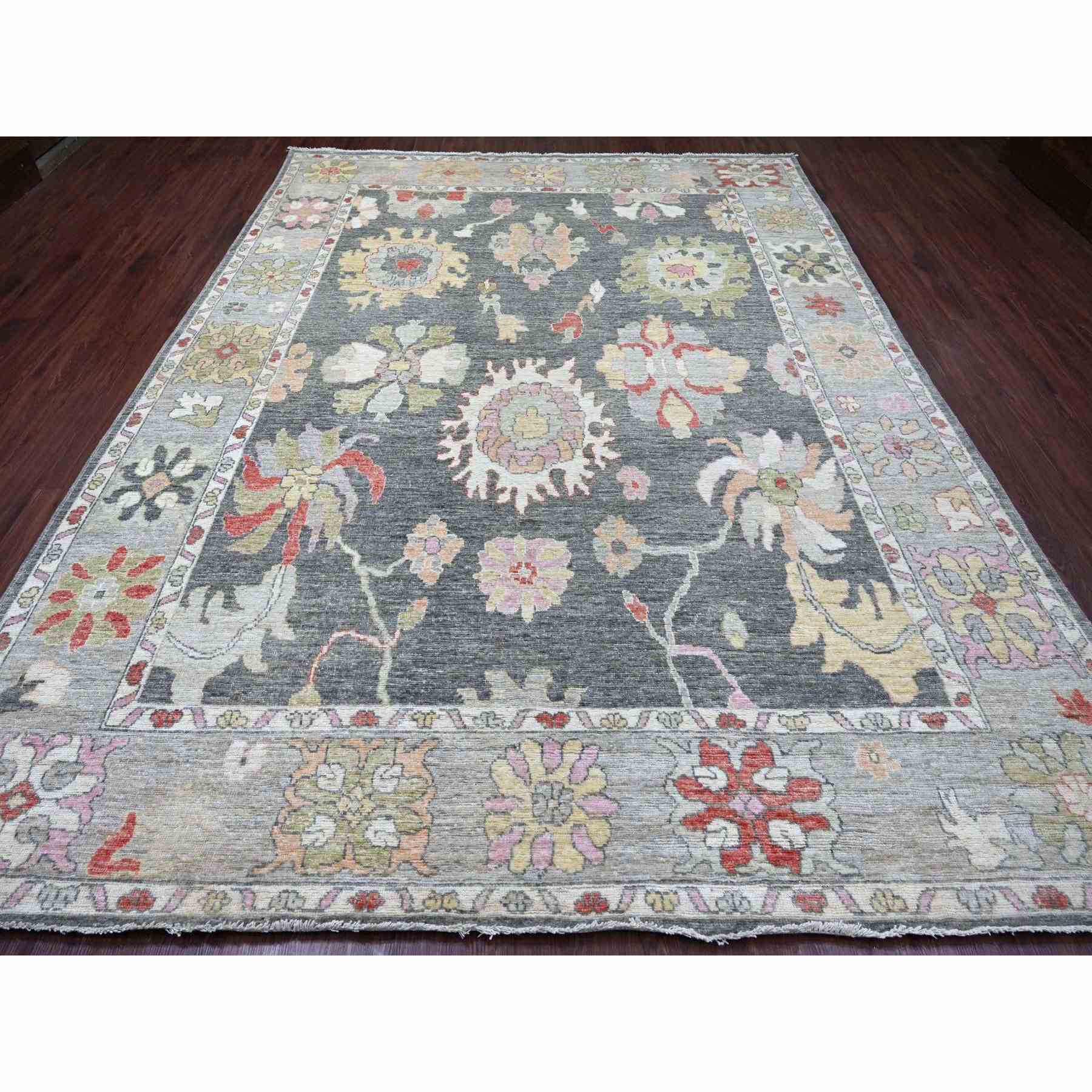 Oushak-And-Peshawar-Hand-Knotted-Rug-113420