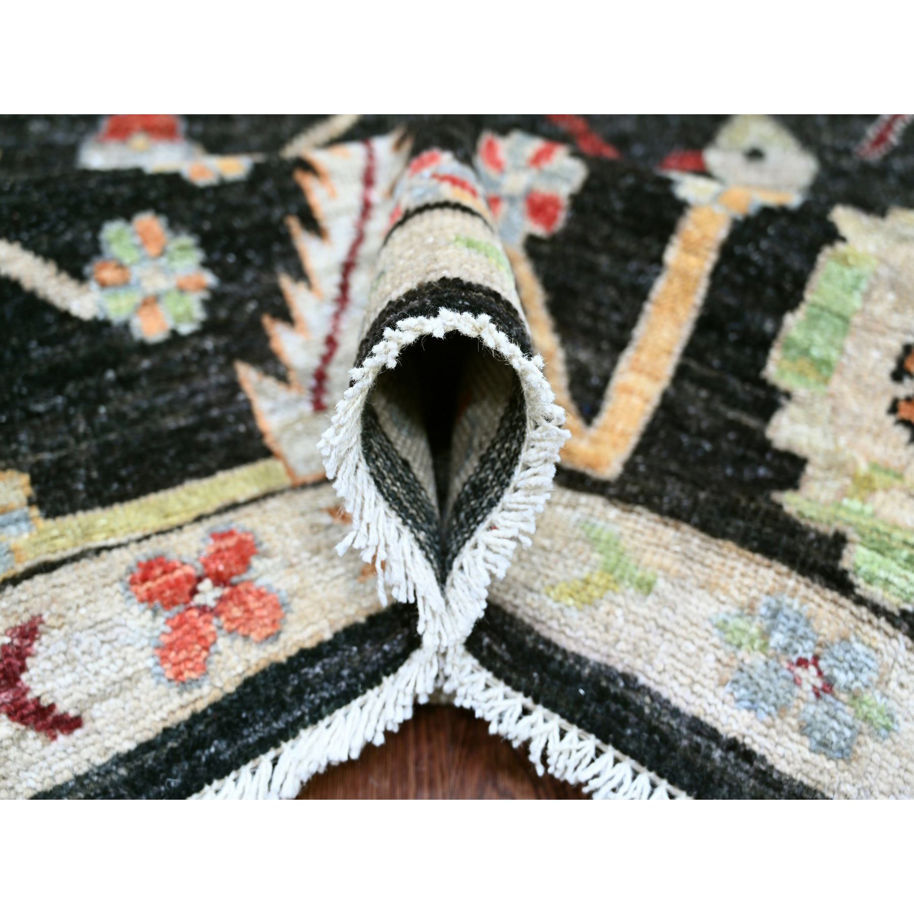 Oushak-And-Peshawar-Hand-Knotted-Rug-113425