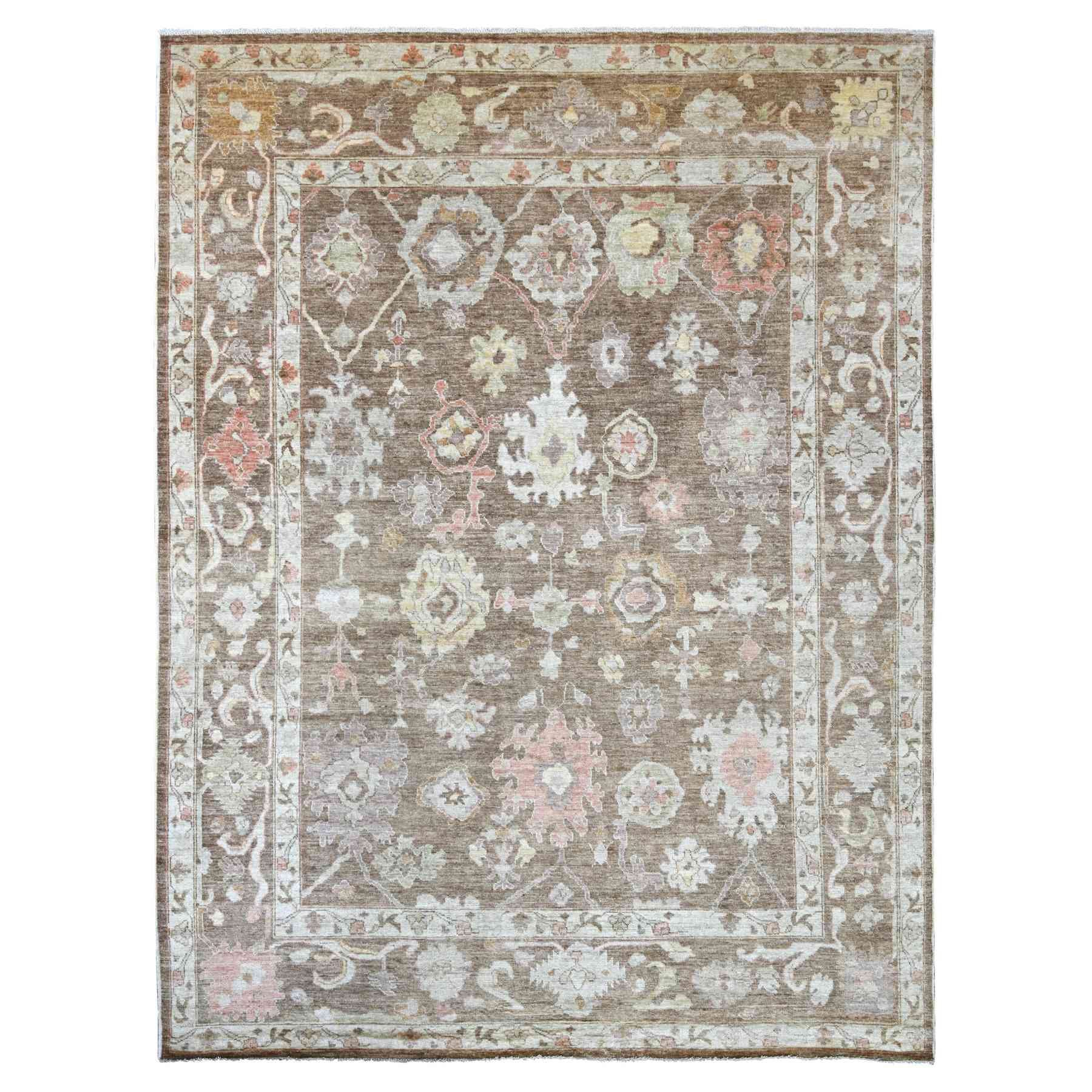 Oushak-And-Peshawar-Hand-Knotted-Rug-113430