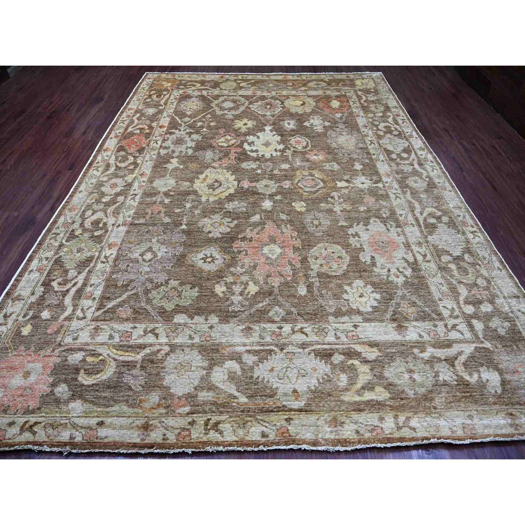 Oushak-And-Peshawar-Hand-Knotted-Rug-113430