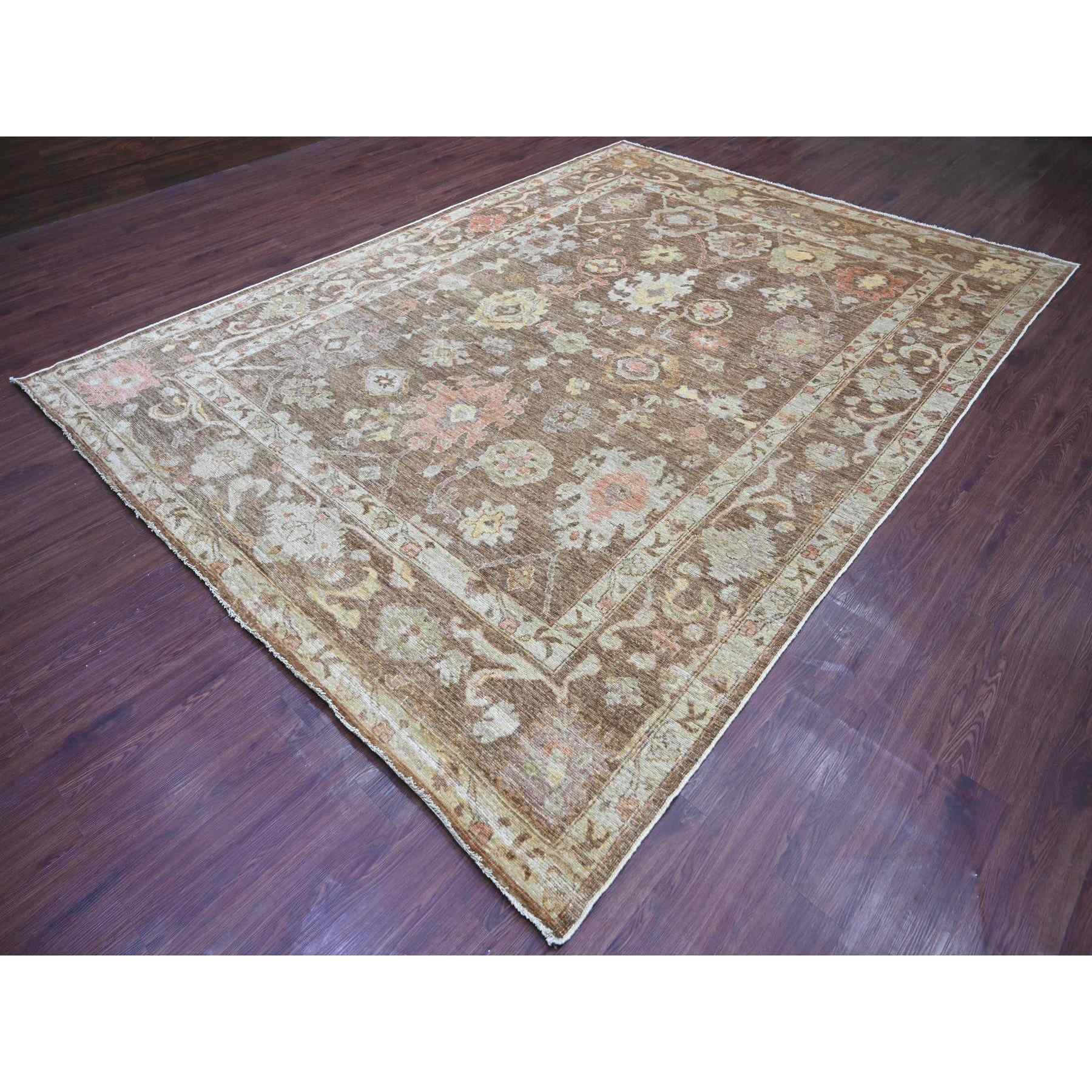 Oushak-And-Peshawar-Hand-Knotted-Rug-113430