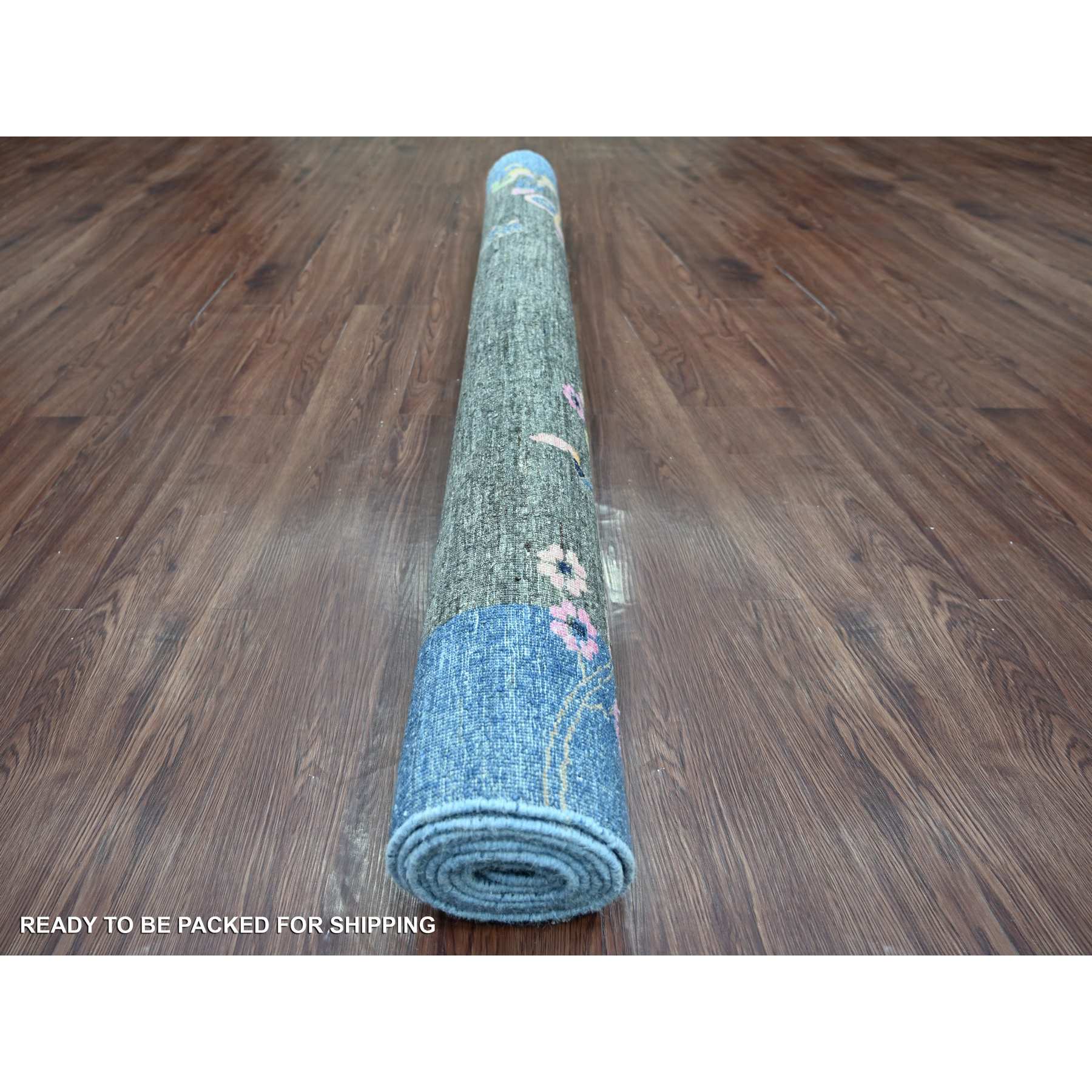 Oushak-And-Peshawar-Hand-Knotted-Rug-113445