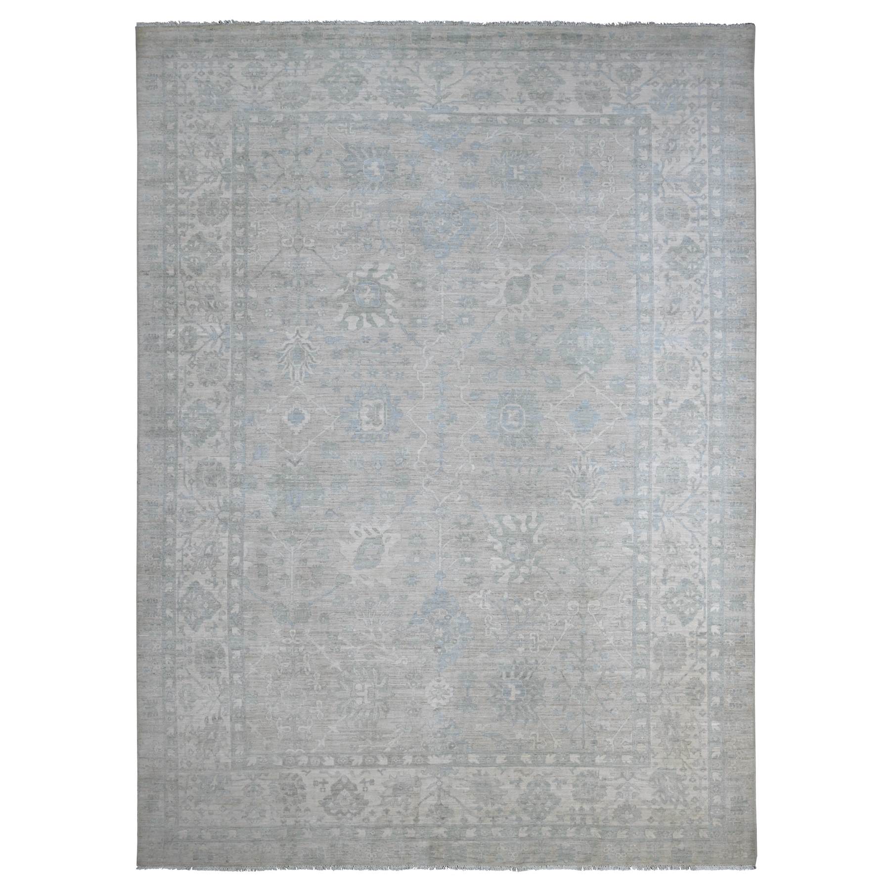 Oushak-And-Peshawar-Hand-Knotted-Rug-113460
