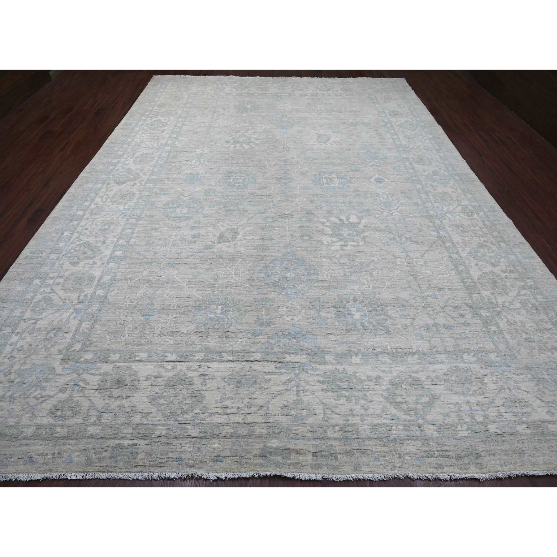 Oushak-And-Peshawar-Hand-Knotted-Rug-113460