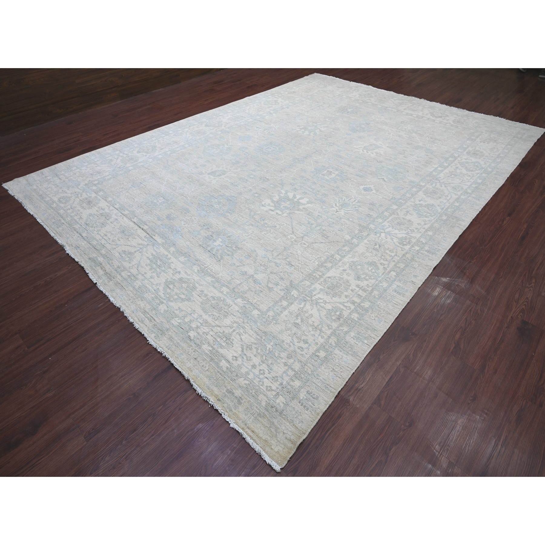 Oushak-And-Peshawar-Hand-Knotted-Rug-113460