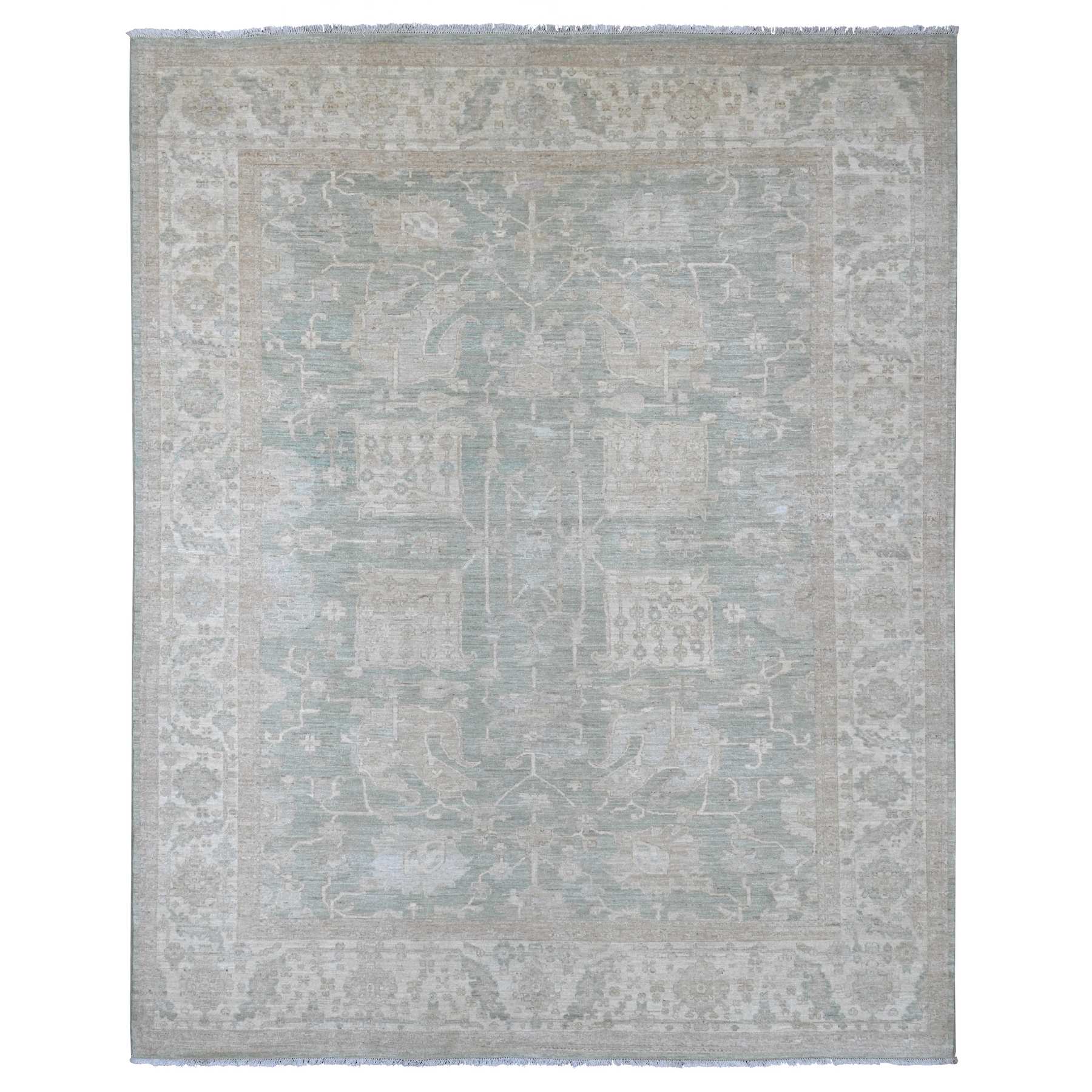 Oushak-And-Peshawar-Hand-Knotted-Rug-113465