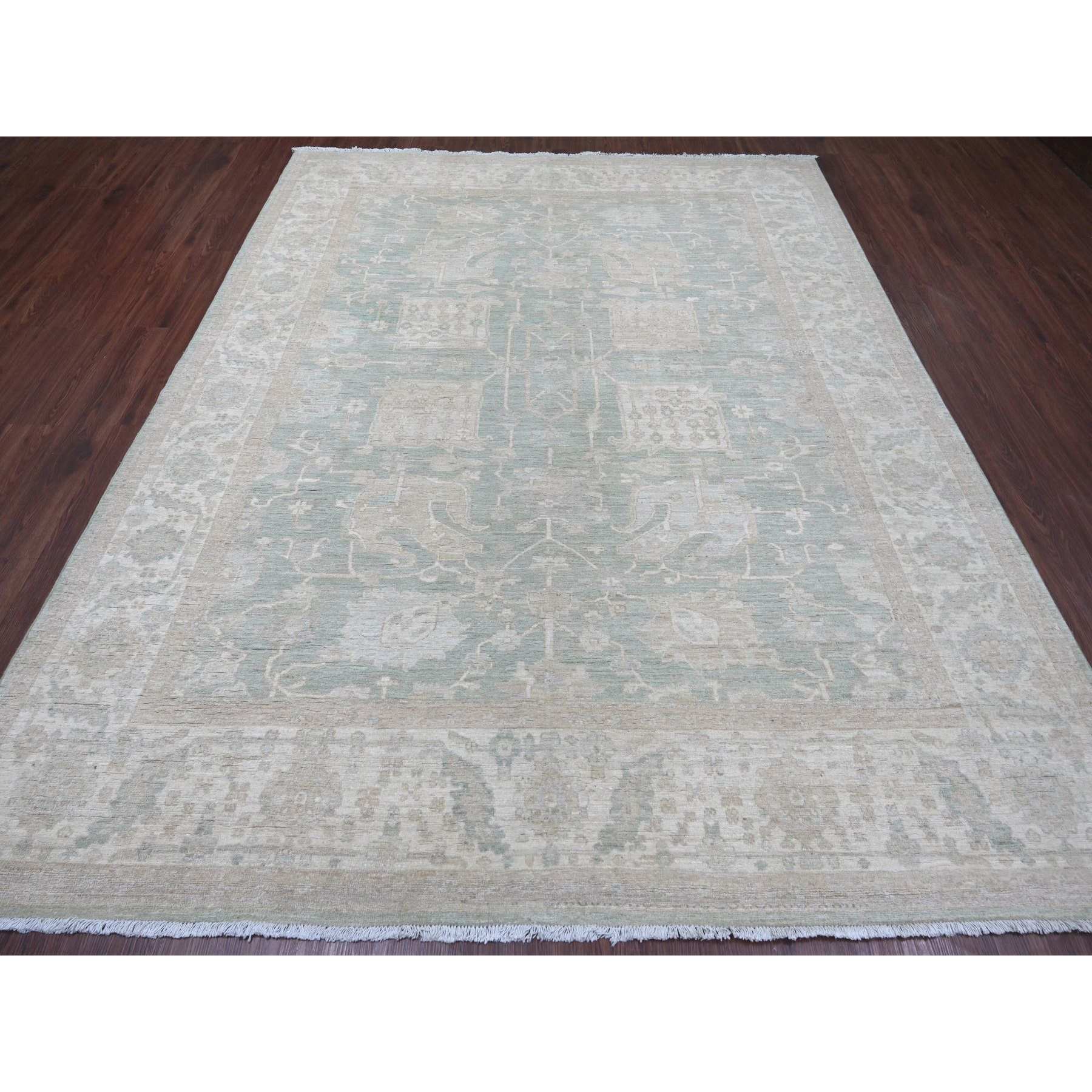 Oushak-And-Peshawar-Hand-Knotted-Rug-113465