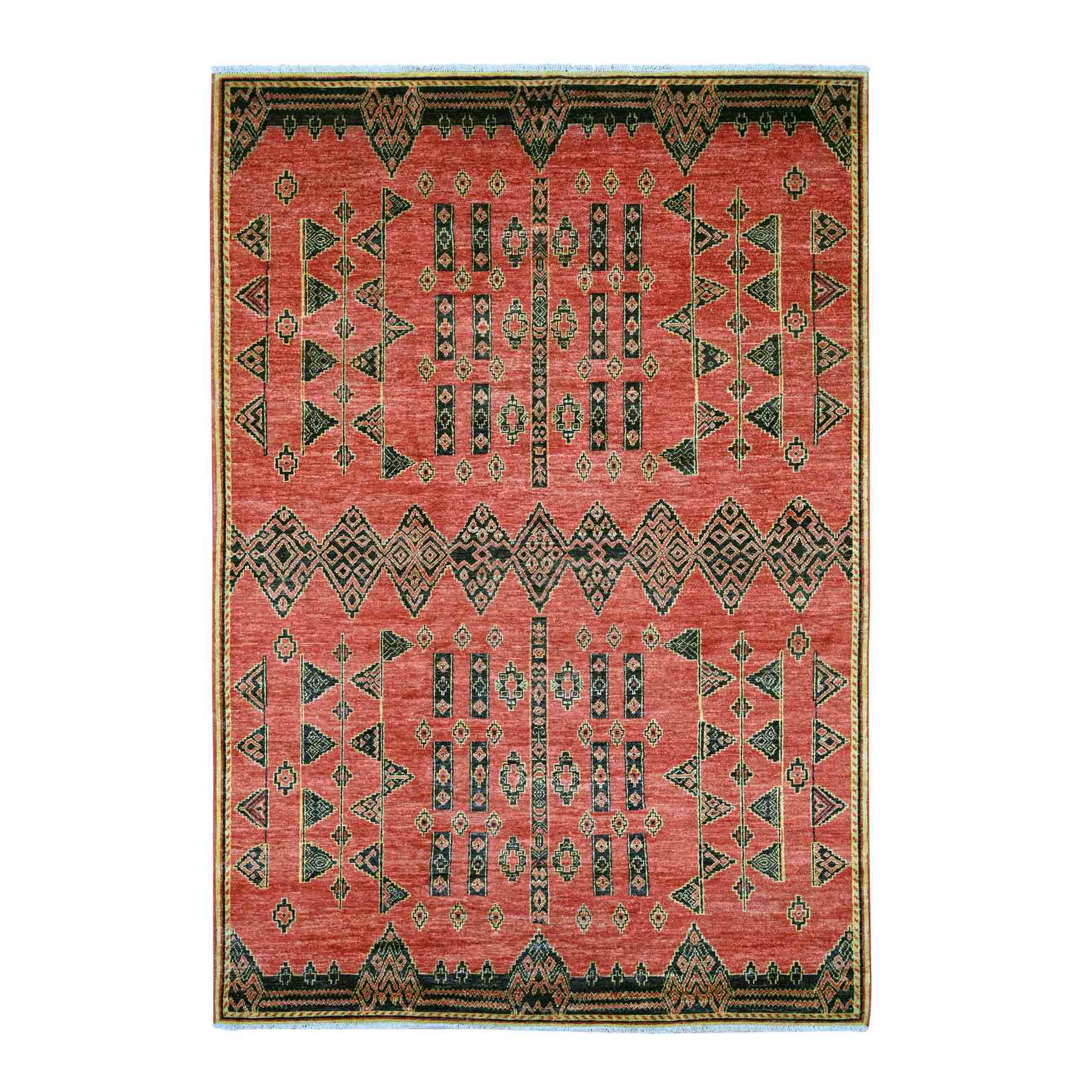 Oushak-And-Peshawar-Hand-Knotted-Rug-113485
