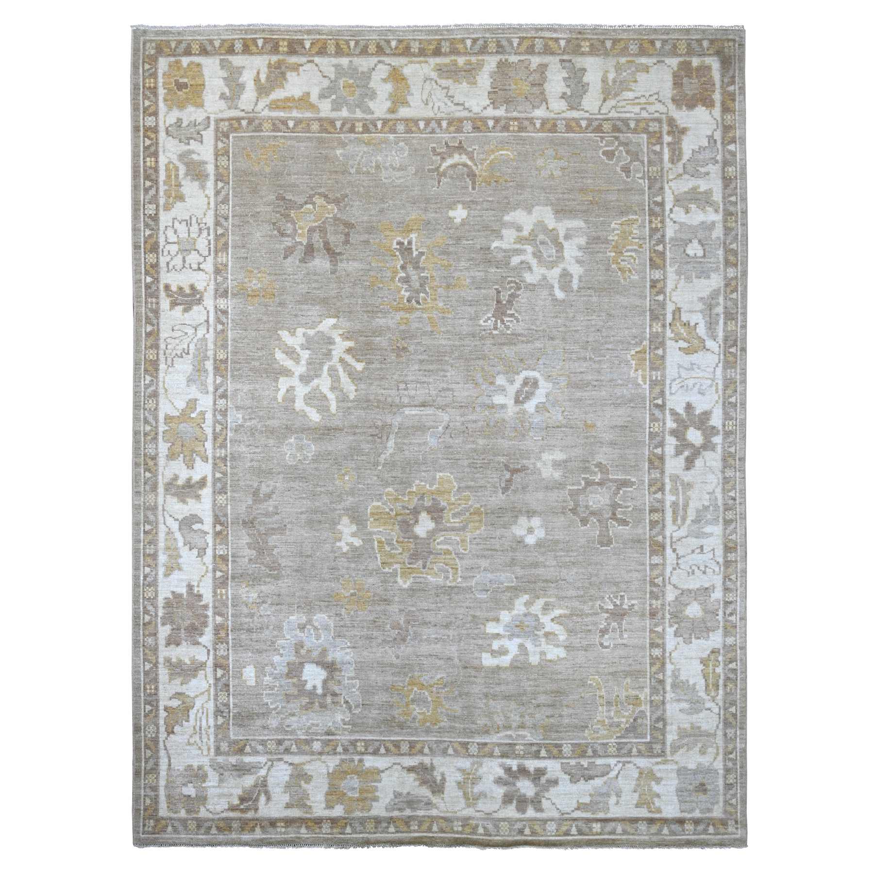 Oushak-And-Peshawar-Hand-Knotted-Rug-113490