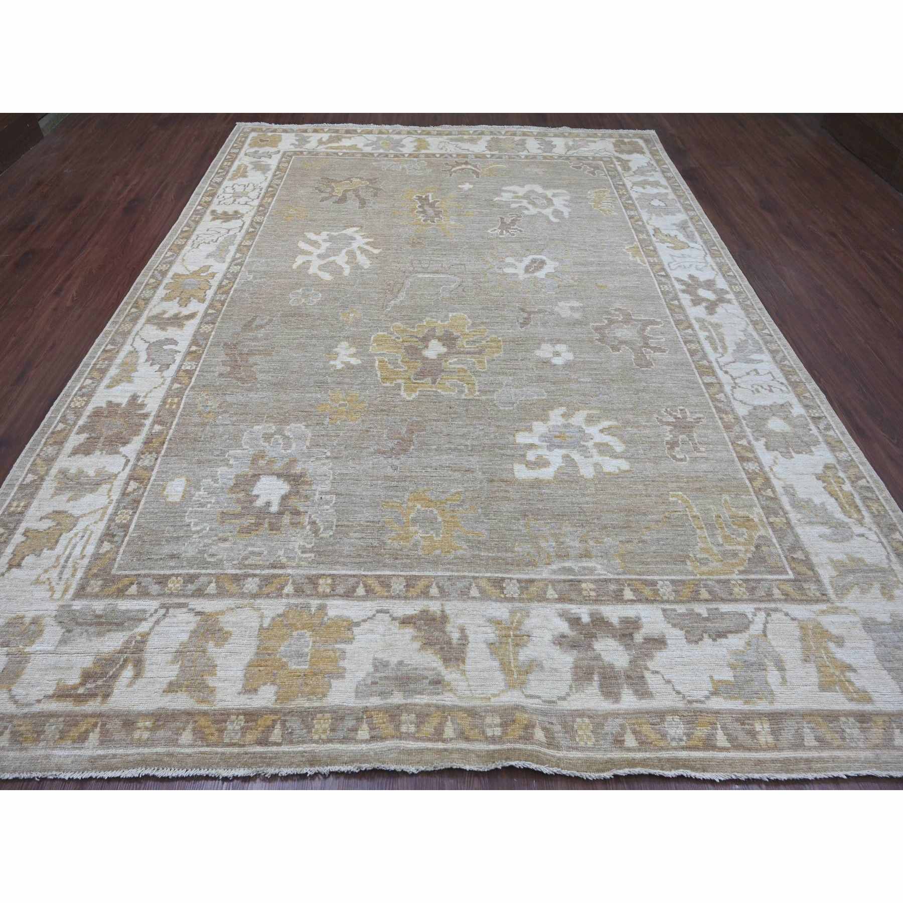 Oushak-And-Peshawar-Hand-Knotted-Rug-113490