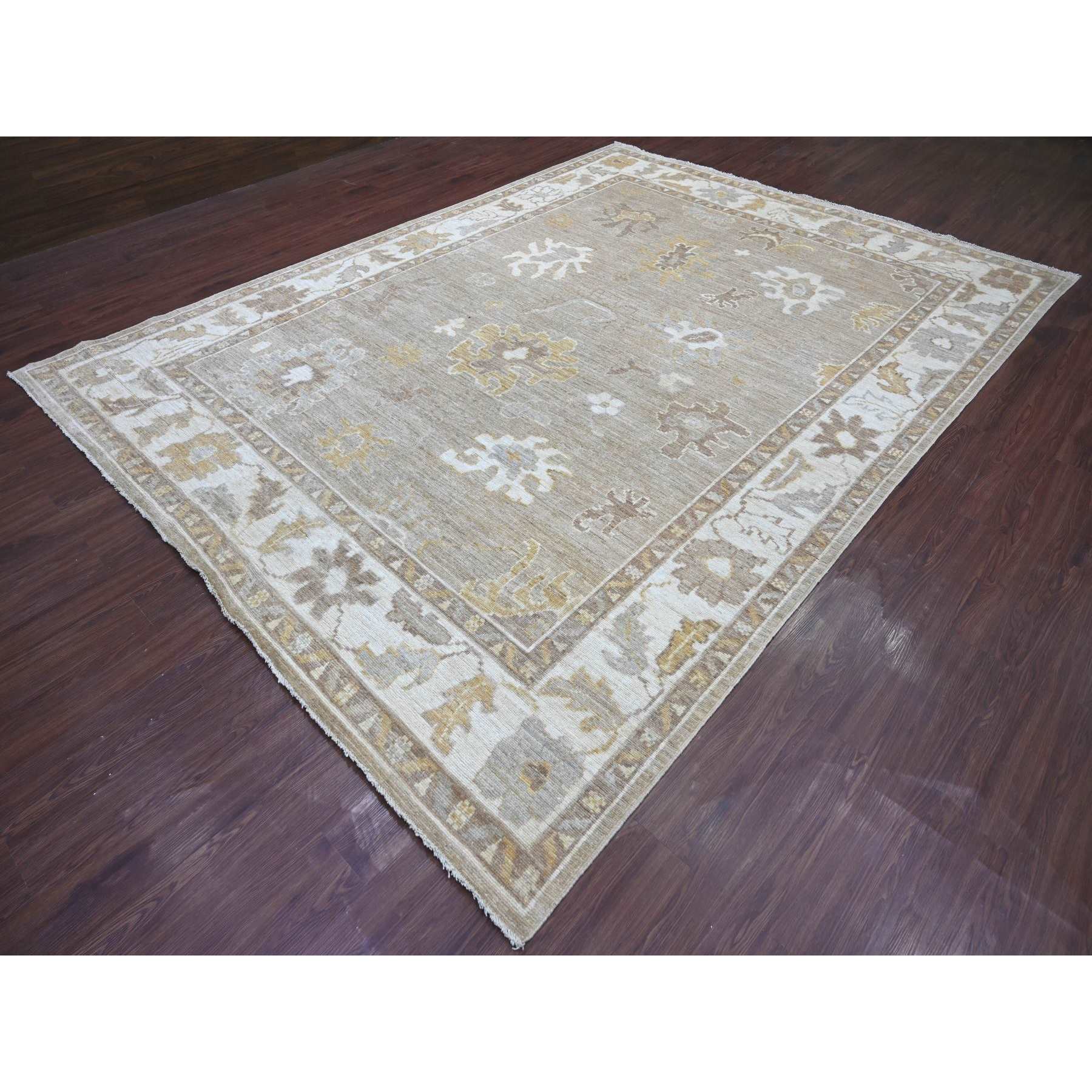 Oushak-And-Peshawar-Hand-Knotted-Rug-113490