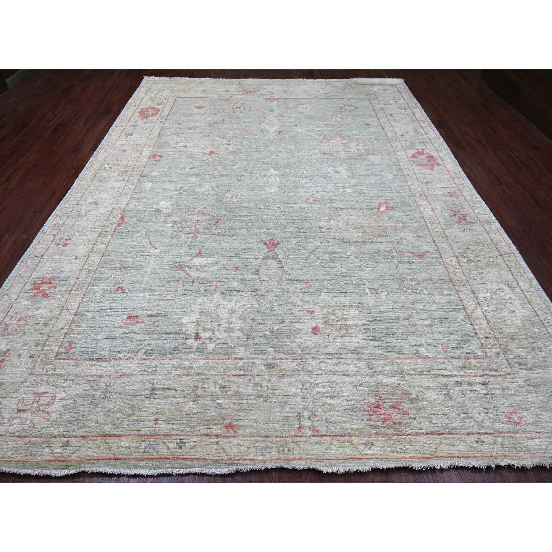 Oushak-And-Peshawar-Hand-Knotted-Rug-113505