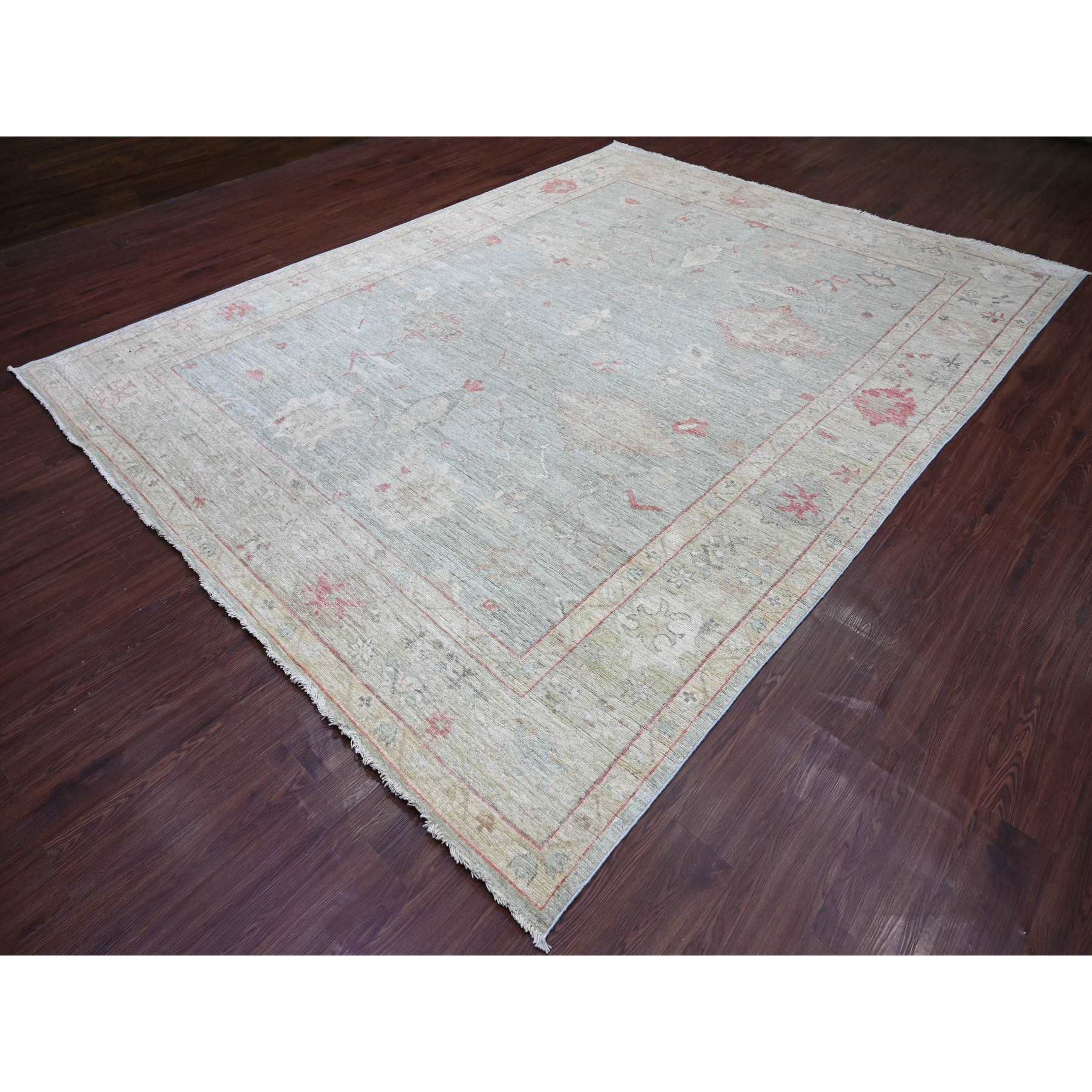 Oushak-And-Peshawar-Hand-Knotted-Rug-113505