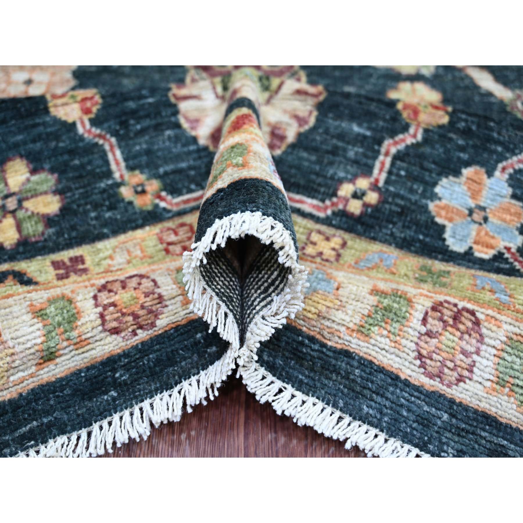 Oushak-And-Peshawar-Hand-Knotted-Rug-113510