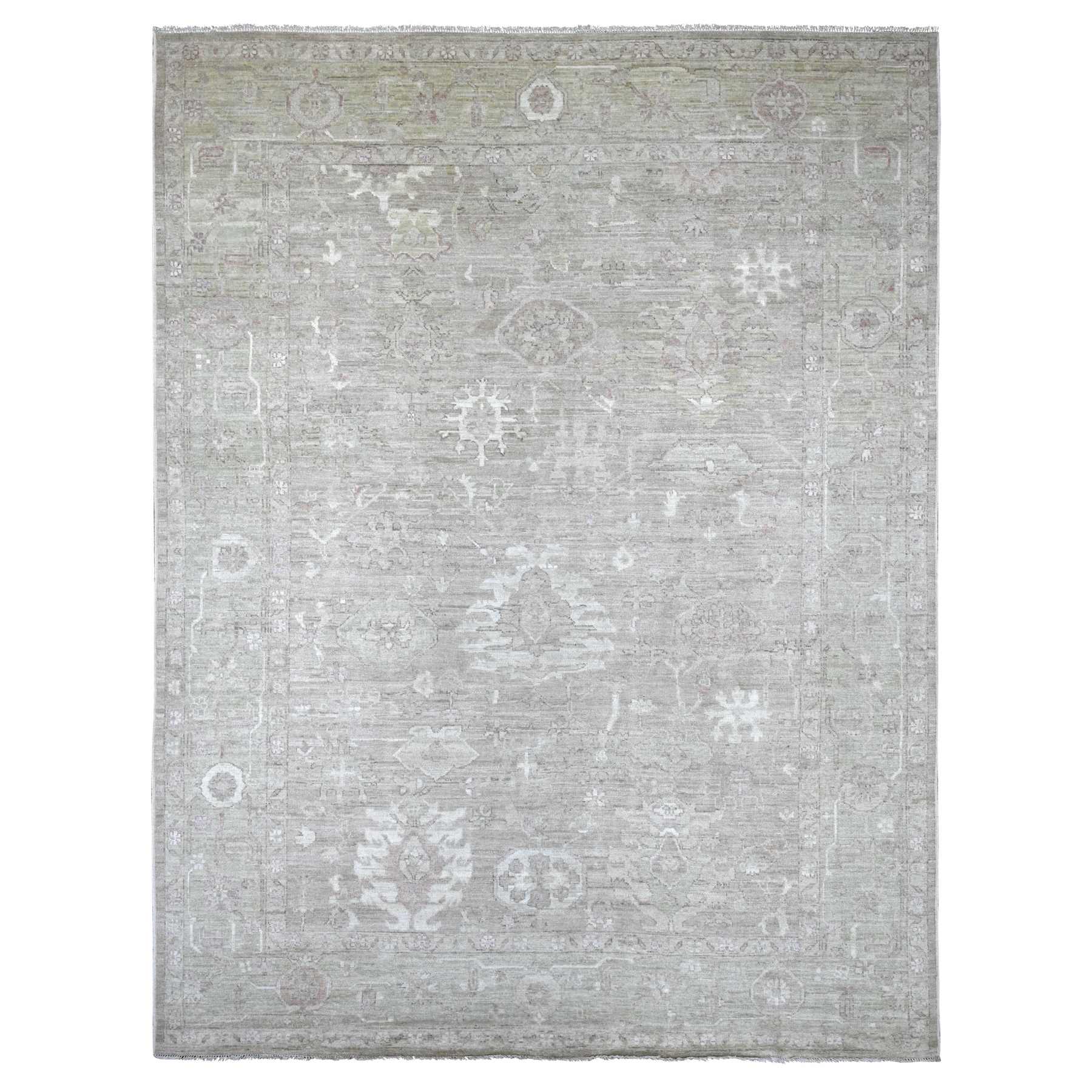Oushak-And-Peshawar-Hand-Knotted-Rug-113515
