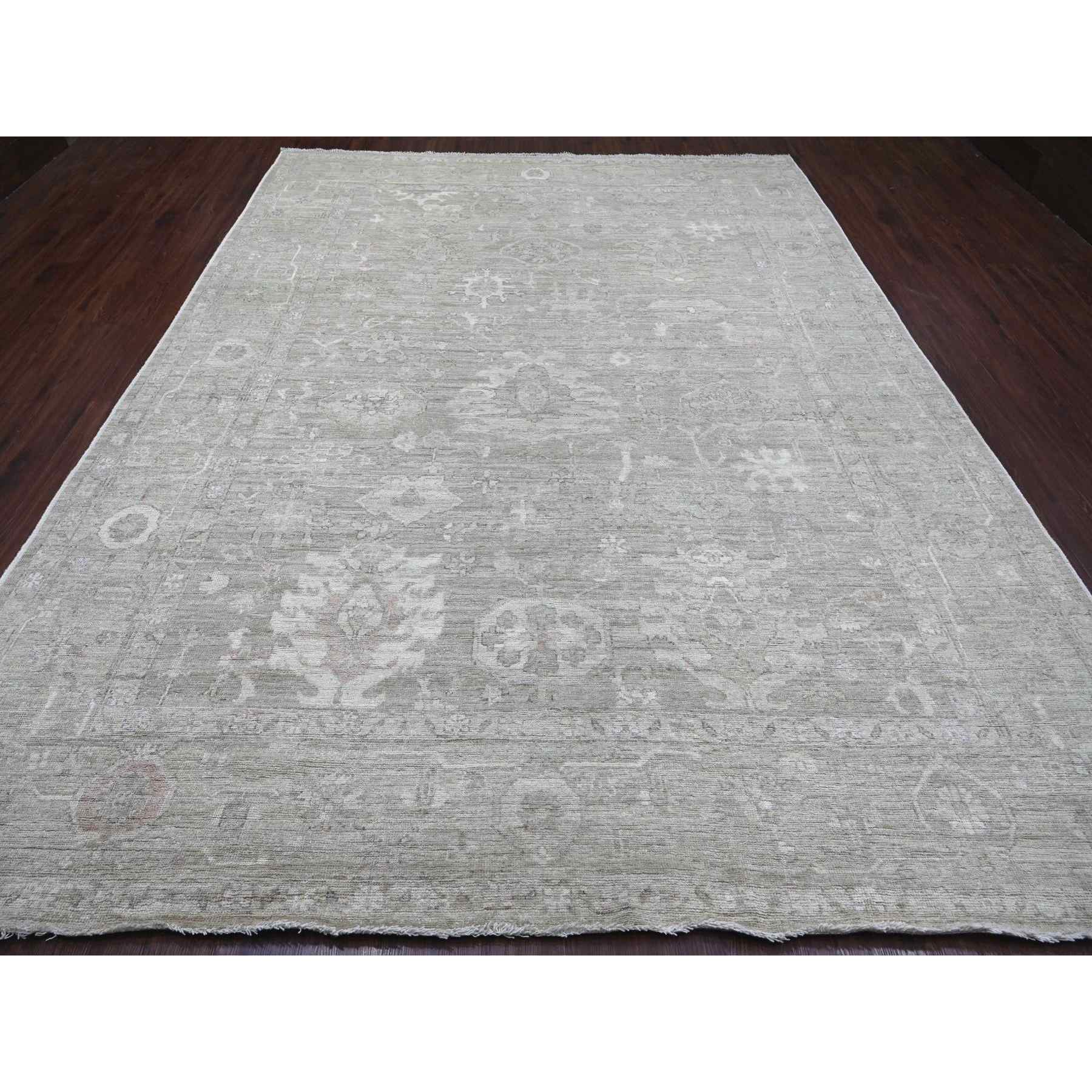 Oushak-And-Peshawar-Hand-Knotted-Rug-113515