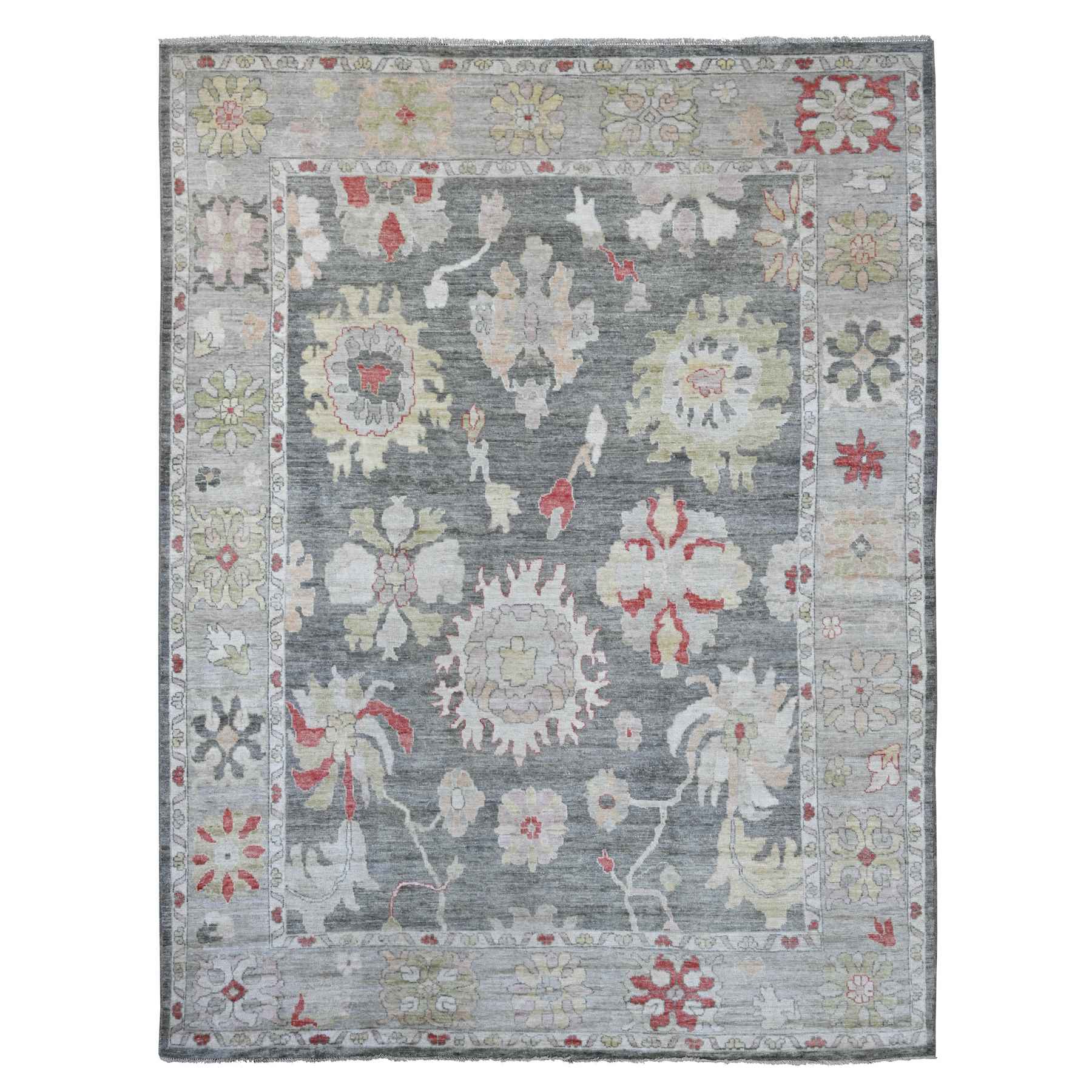 Oushak-And-Peshawar-Hand-Knotted-Rug-113520
